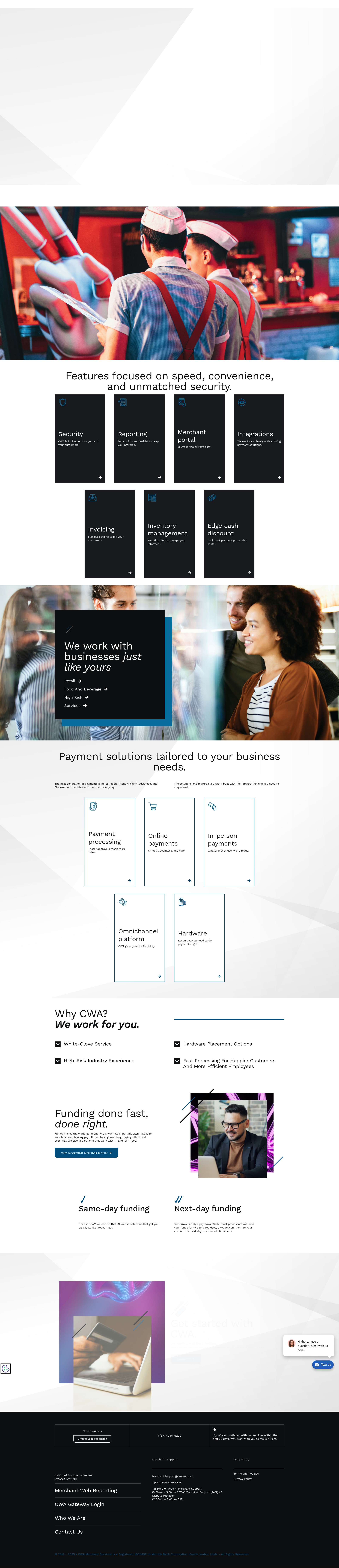 Screenshot of cwamerchantservices.com