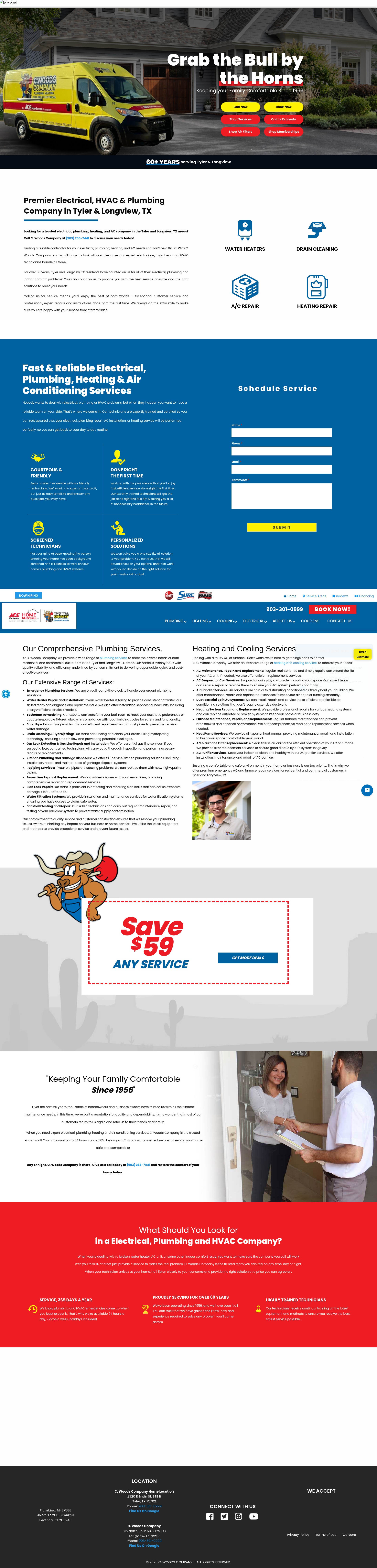 Screenshot of cwoodsco.com