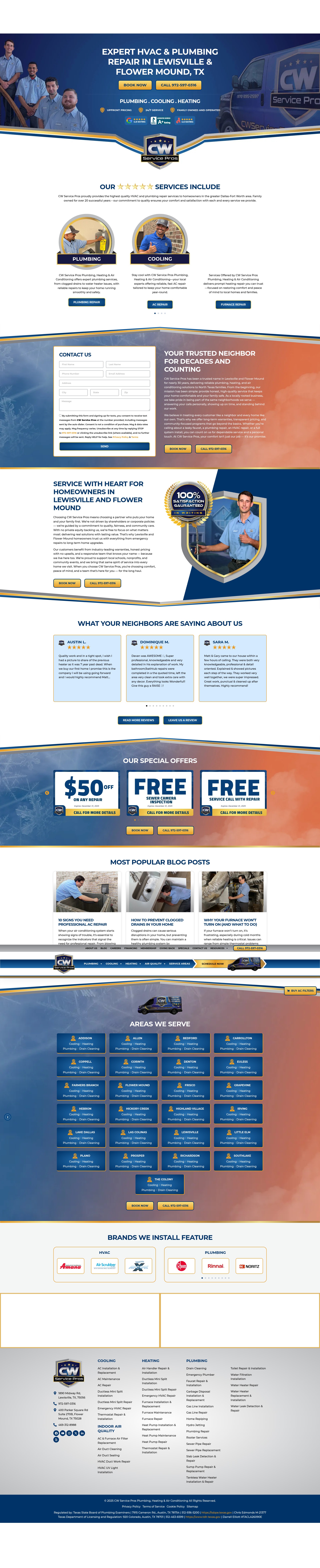 Screenshot of cwservicepros.com