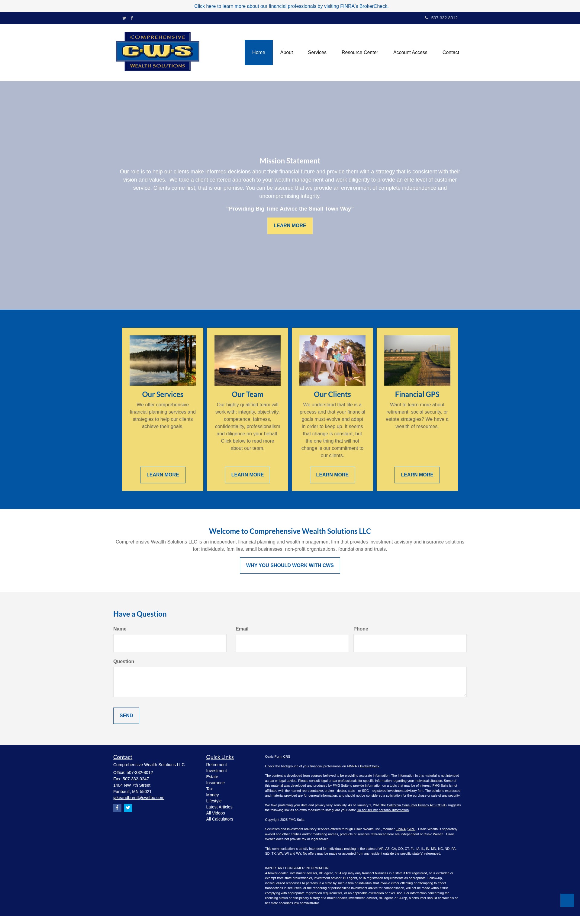 Screenshot of cwsfbo.com