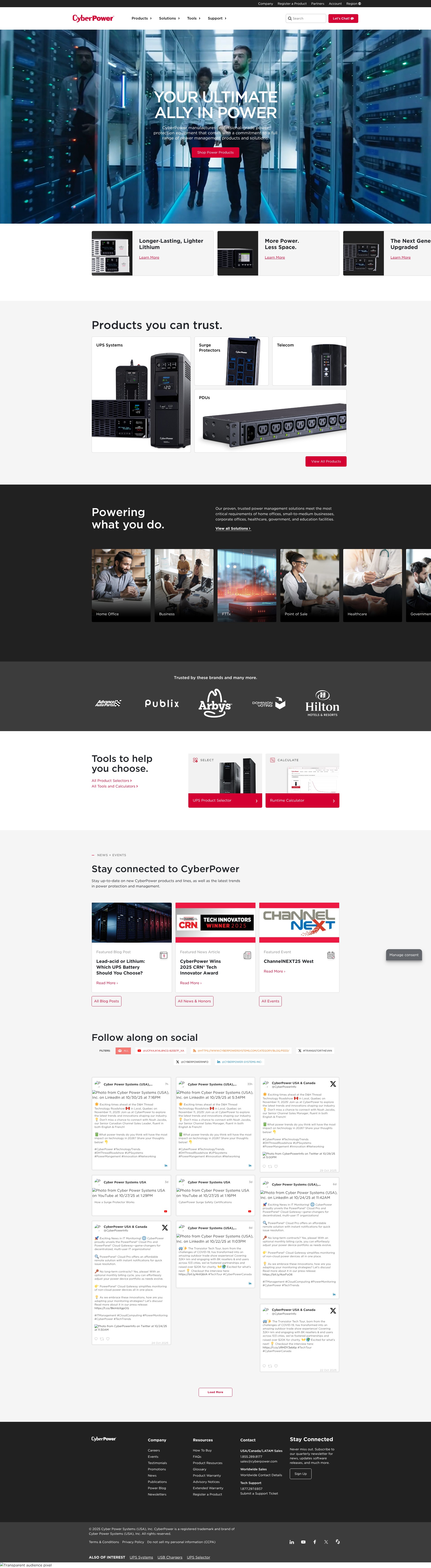Screenshot of cyberpowersystems.com