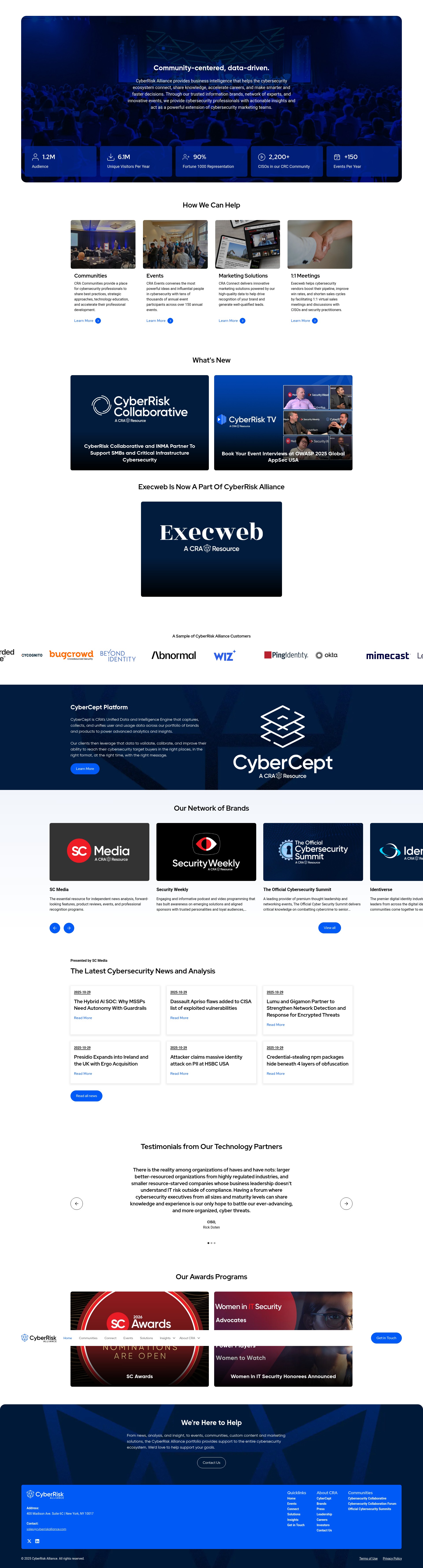 Screenshot of cyberriskalliance.com