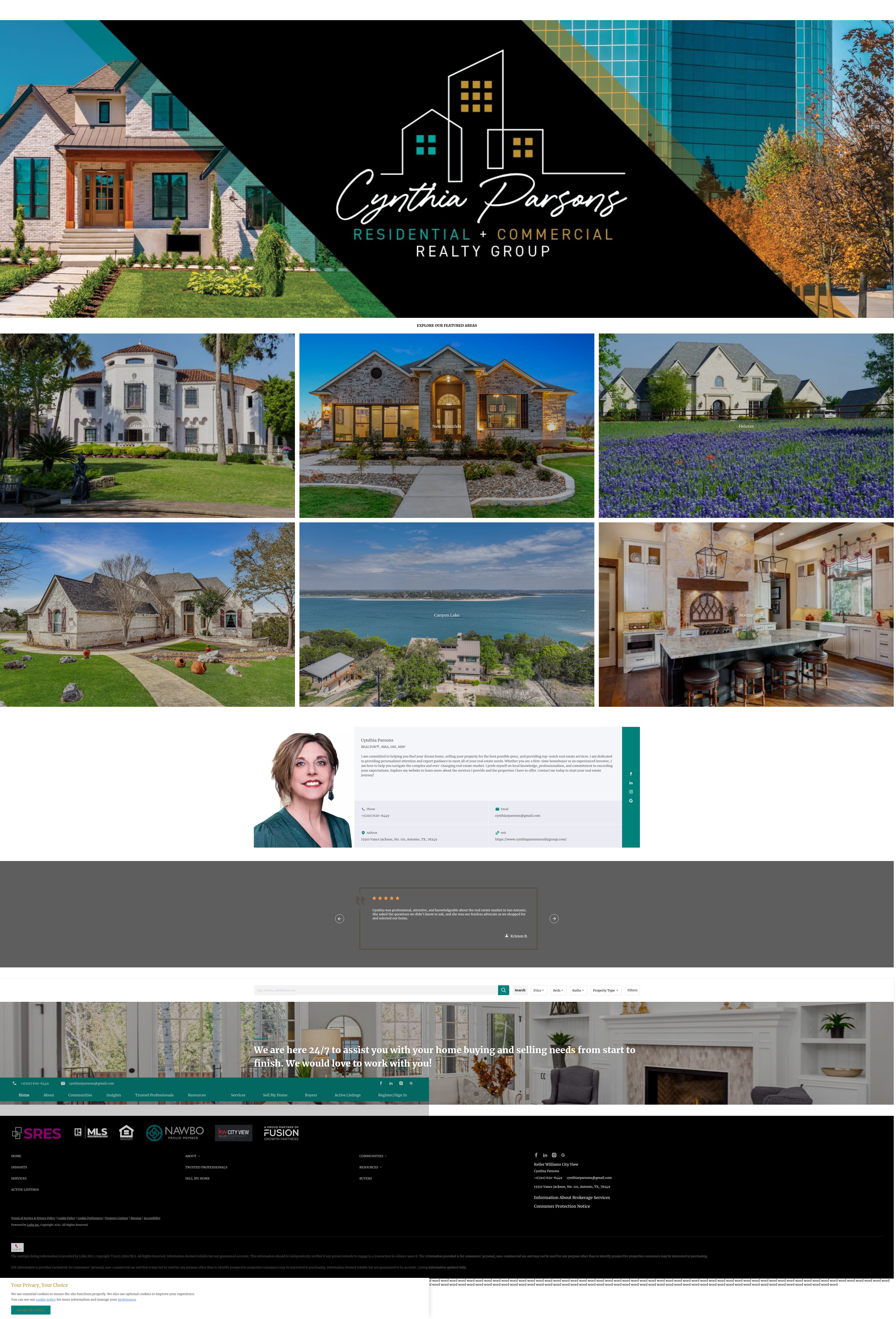 Screenshot of cynthiaparsonsrealtygroup.com