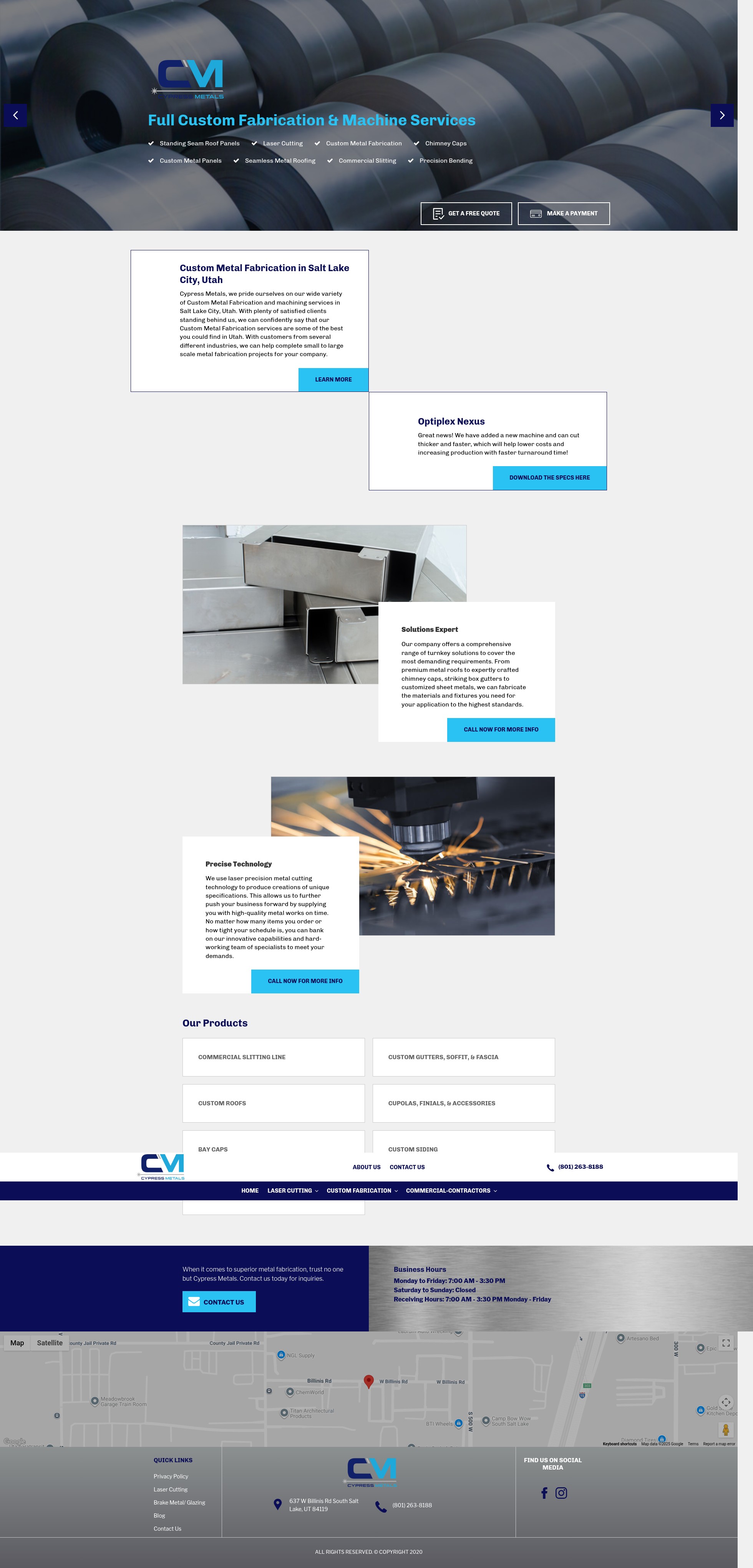 Screenshot of cypressmetals.com