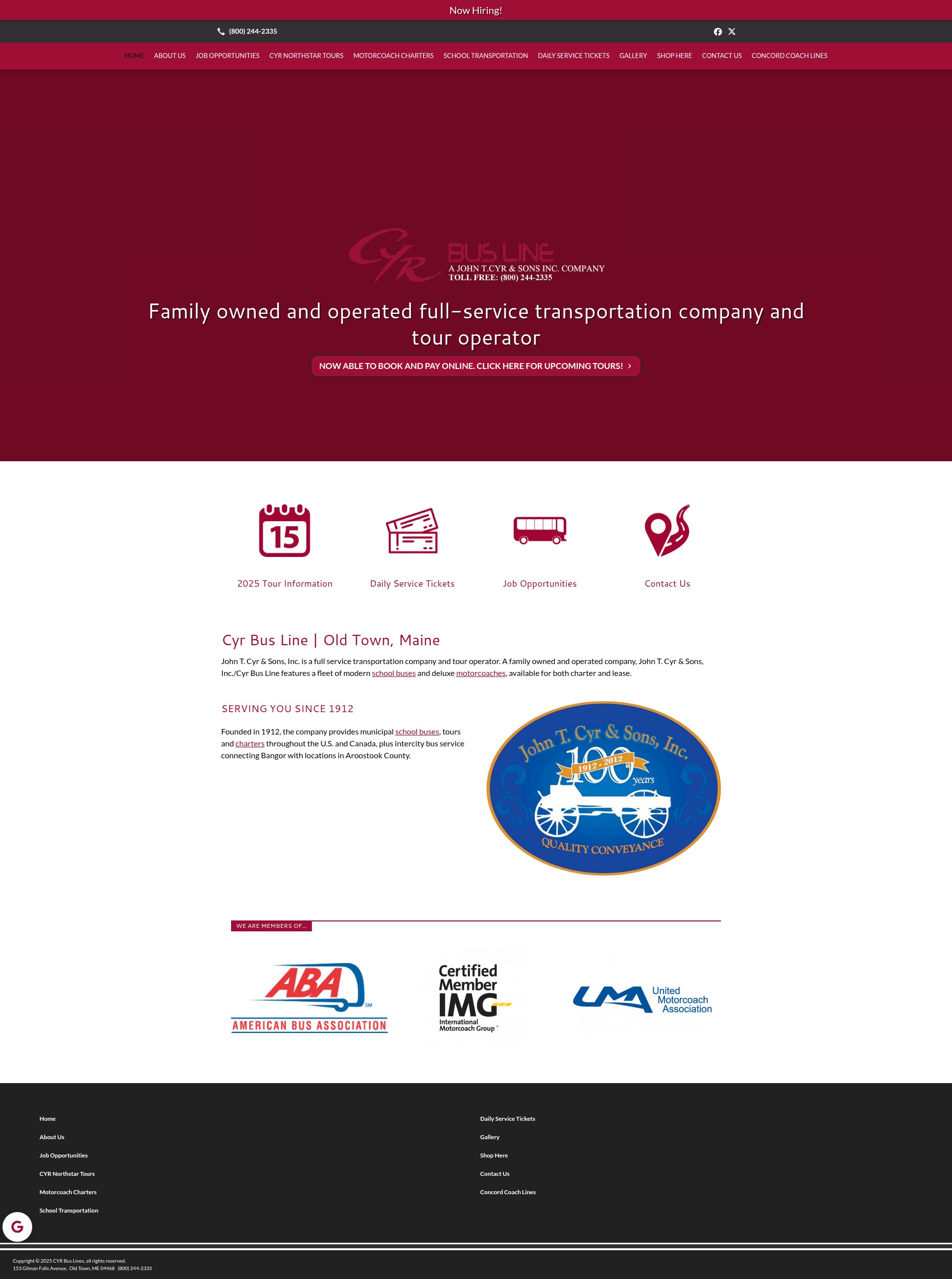 Screenshot of cyrbustours.com