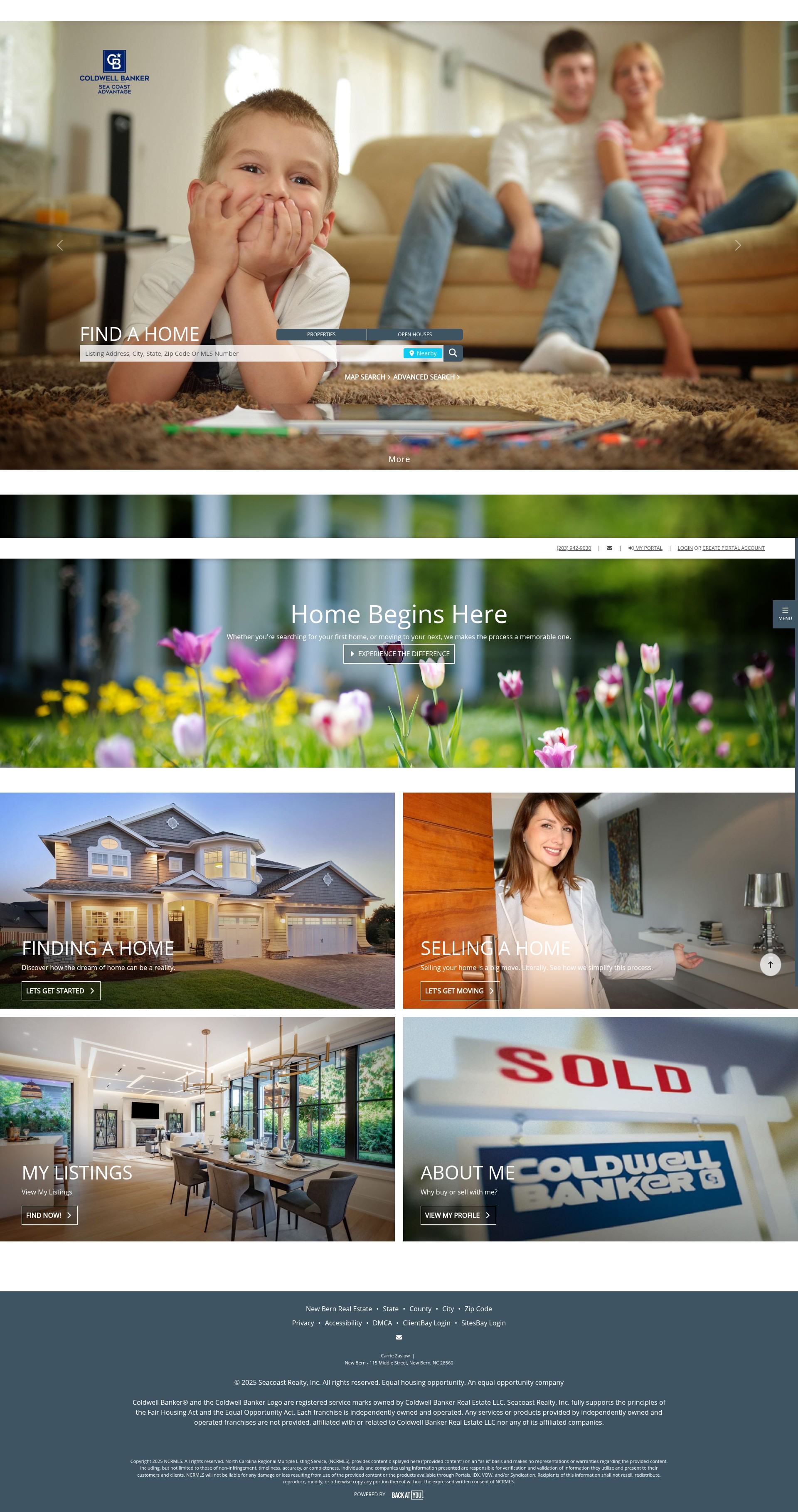 Screenshot of czaslow.seacoastrealty.com