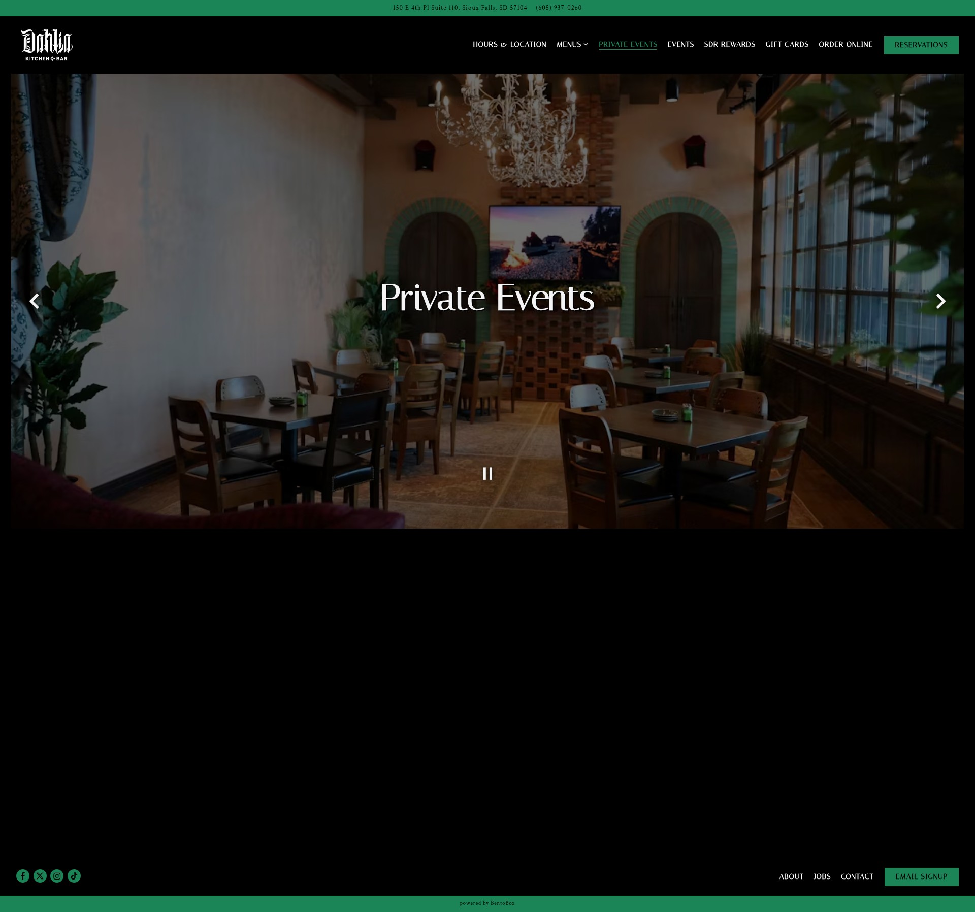Screenshot of dahliakitchensf.com