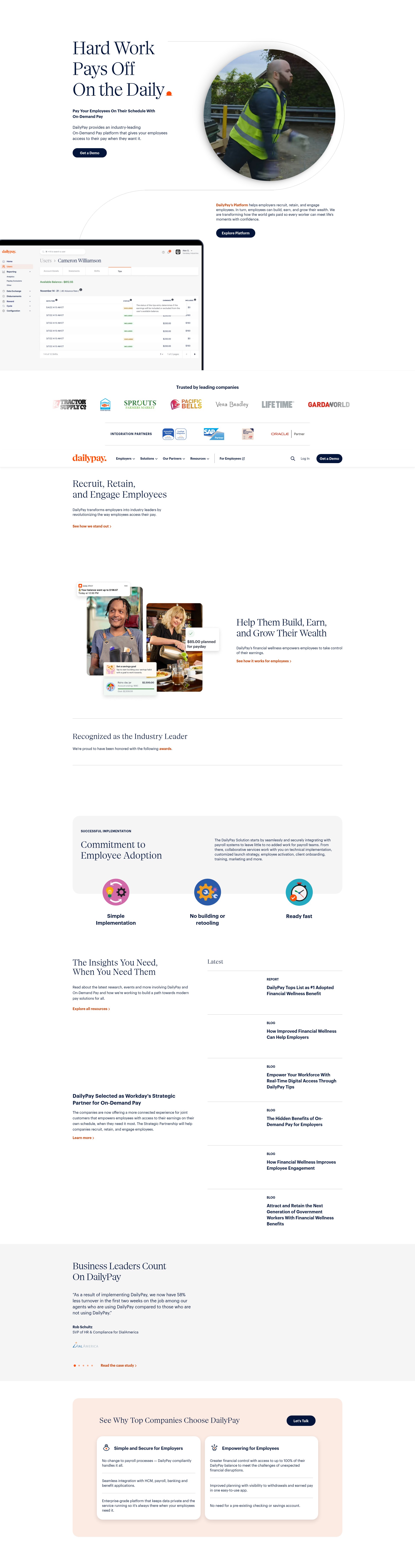 Screenshot of dailypay.com