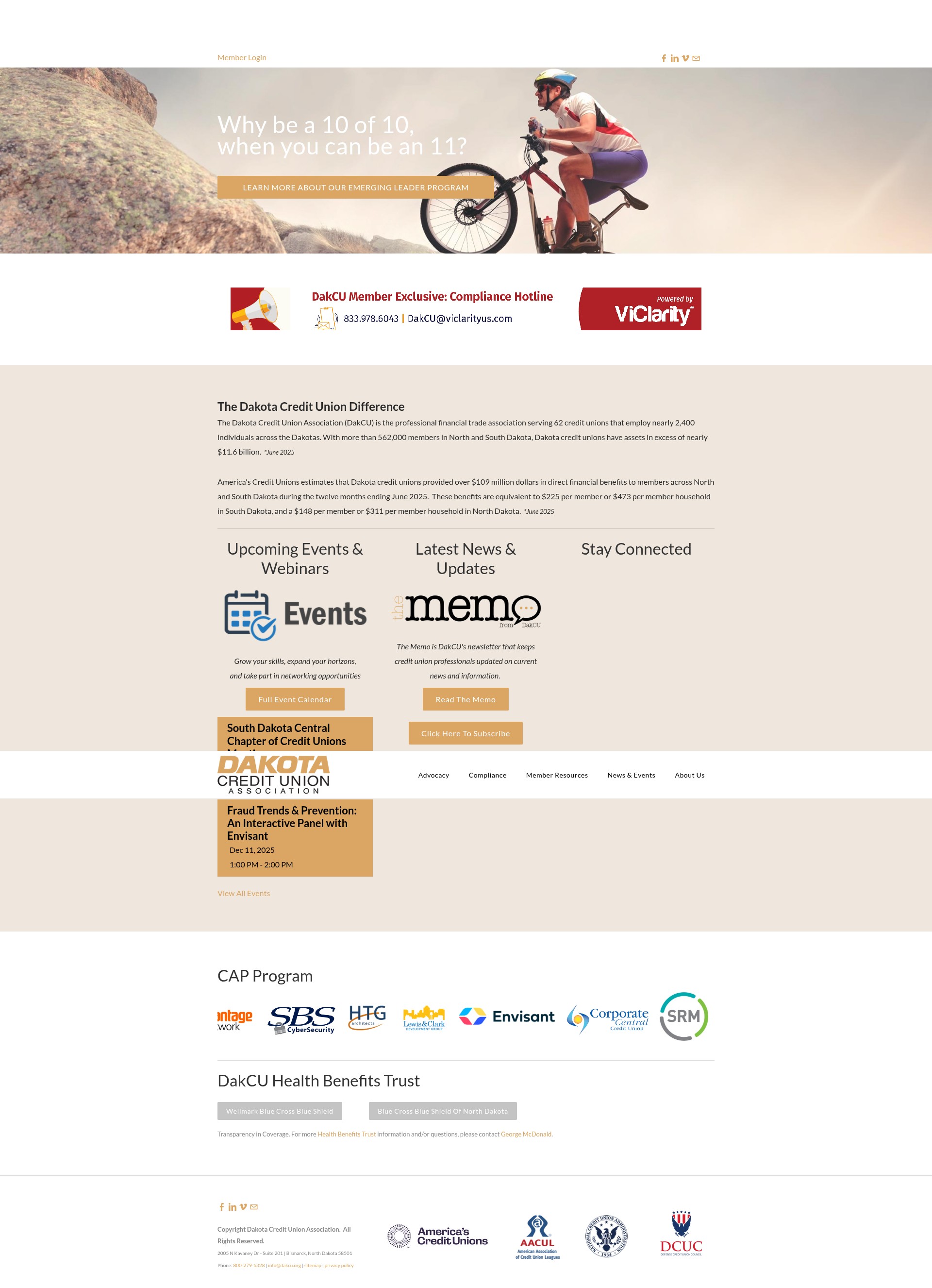 Screenshot of dakcu.org