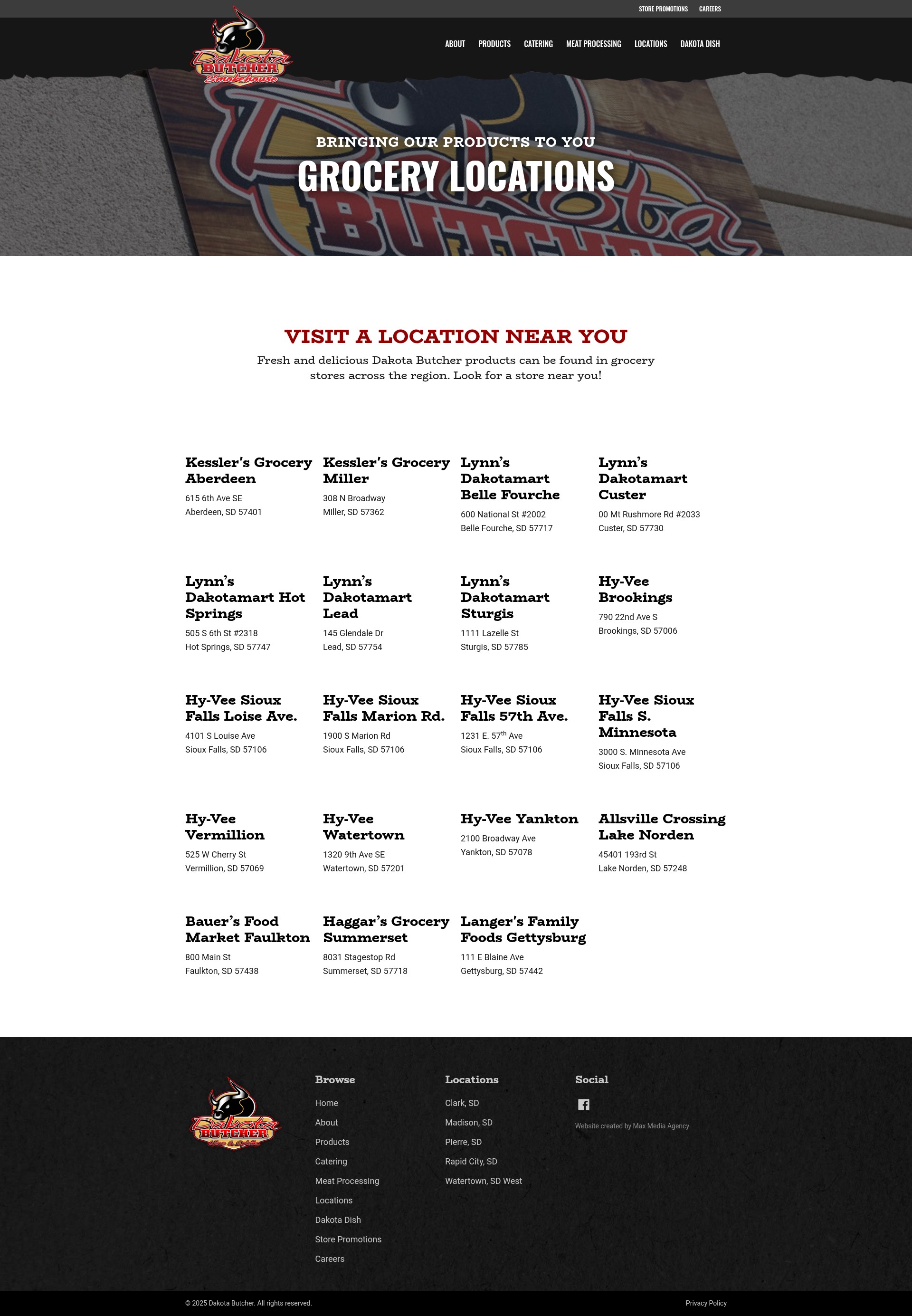 Screenshot of dakotabutcher.com