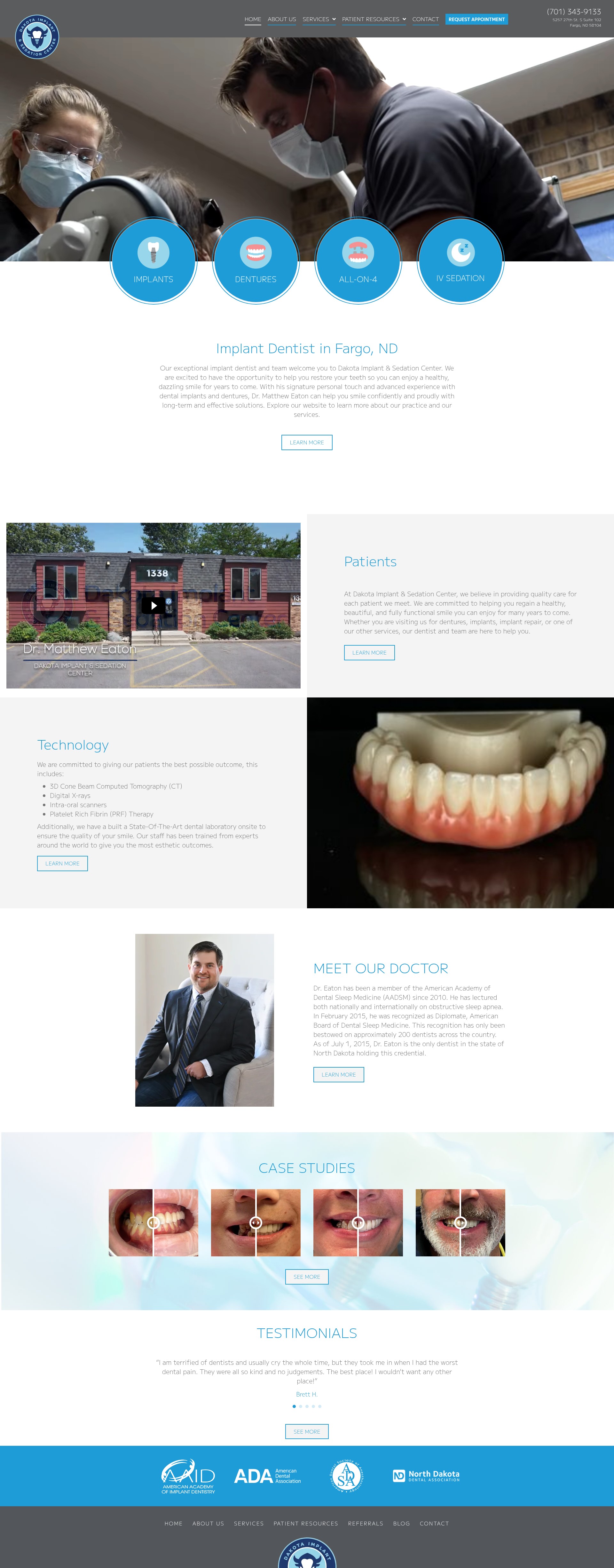 Screenshot of dakotaimplant.com
