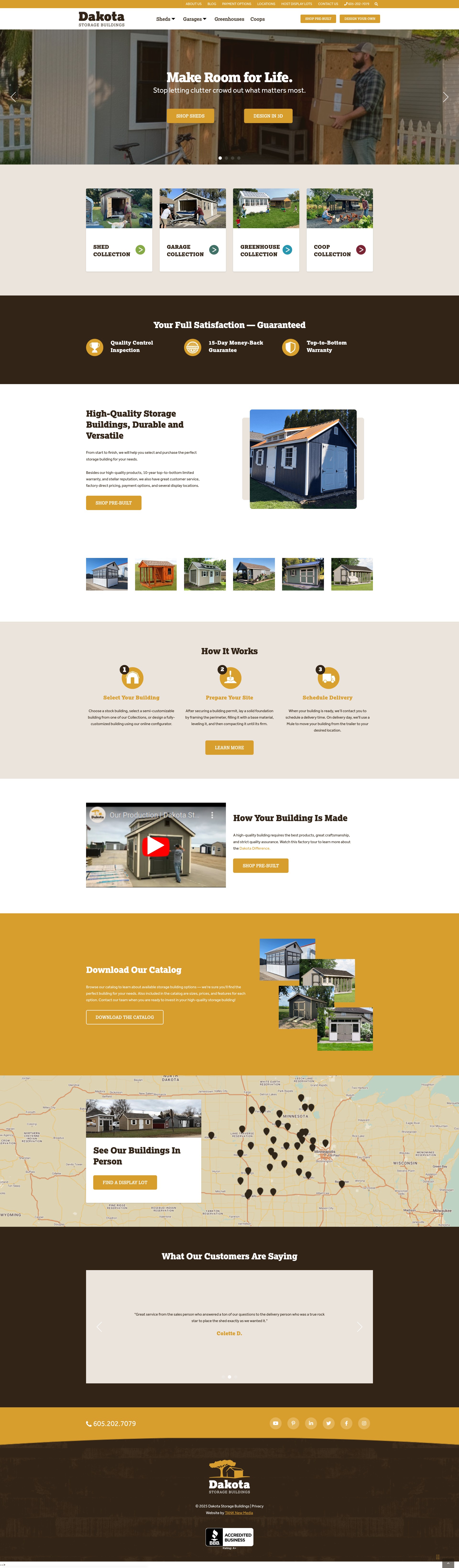 Screenshot of dakotastorage.com