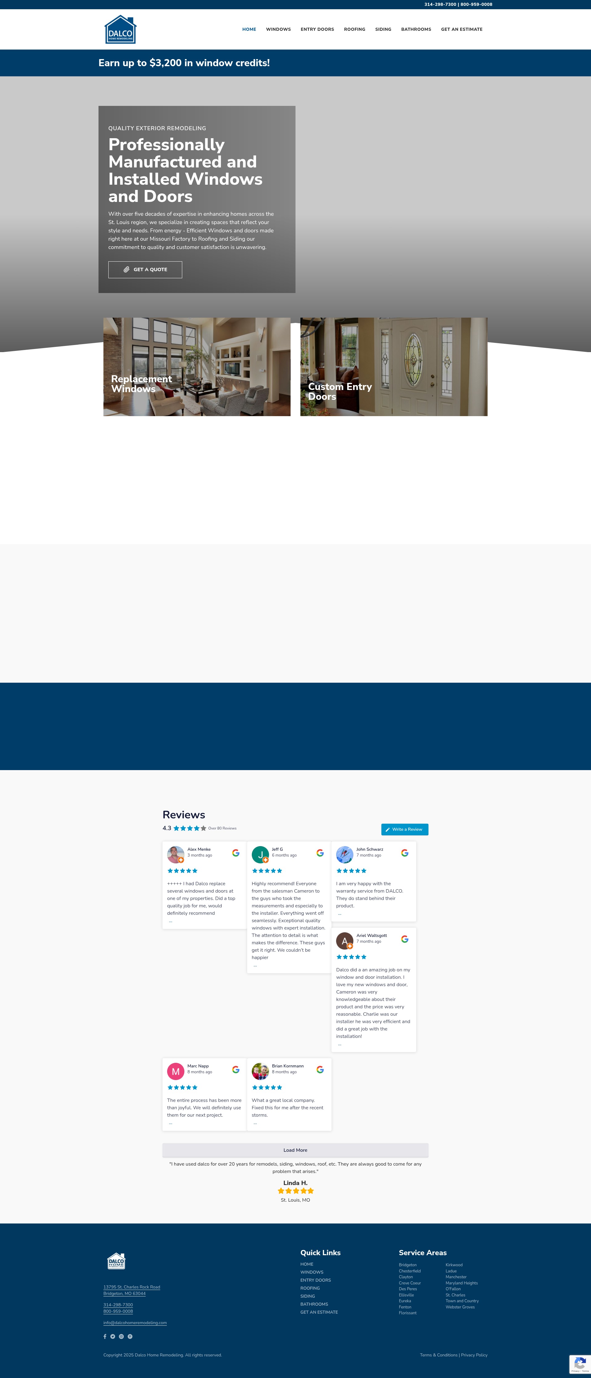 Screenshot of dalcohomeremodeling.com