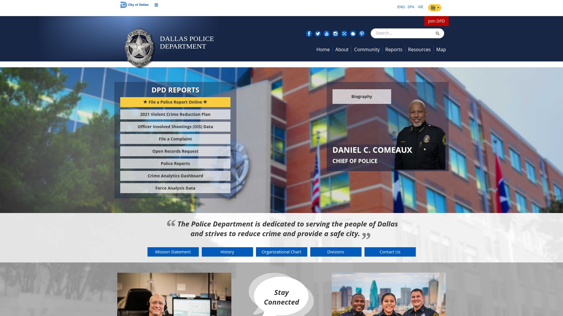 Screenshot of dallaspolice.net
