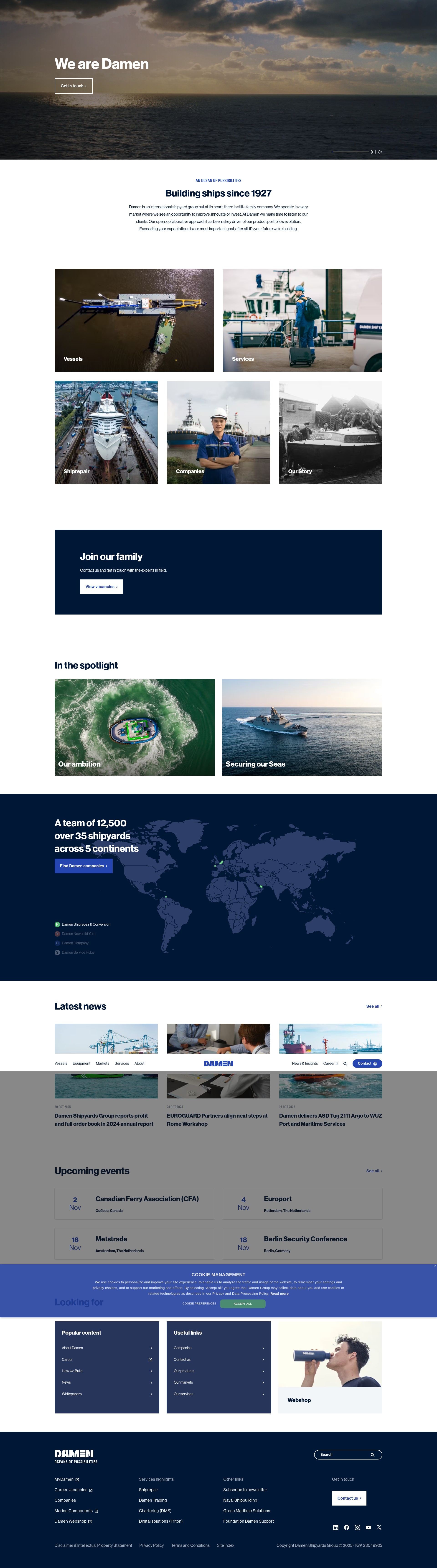 Screenshot of damen.com