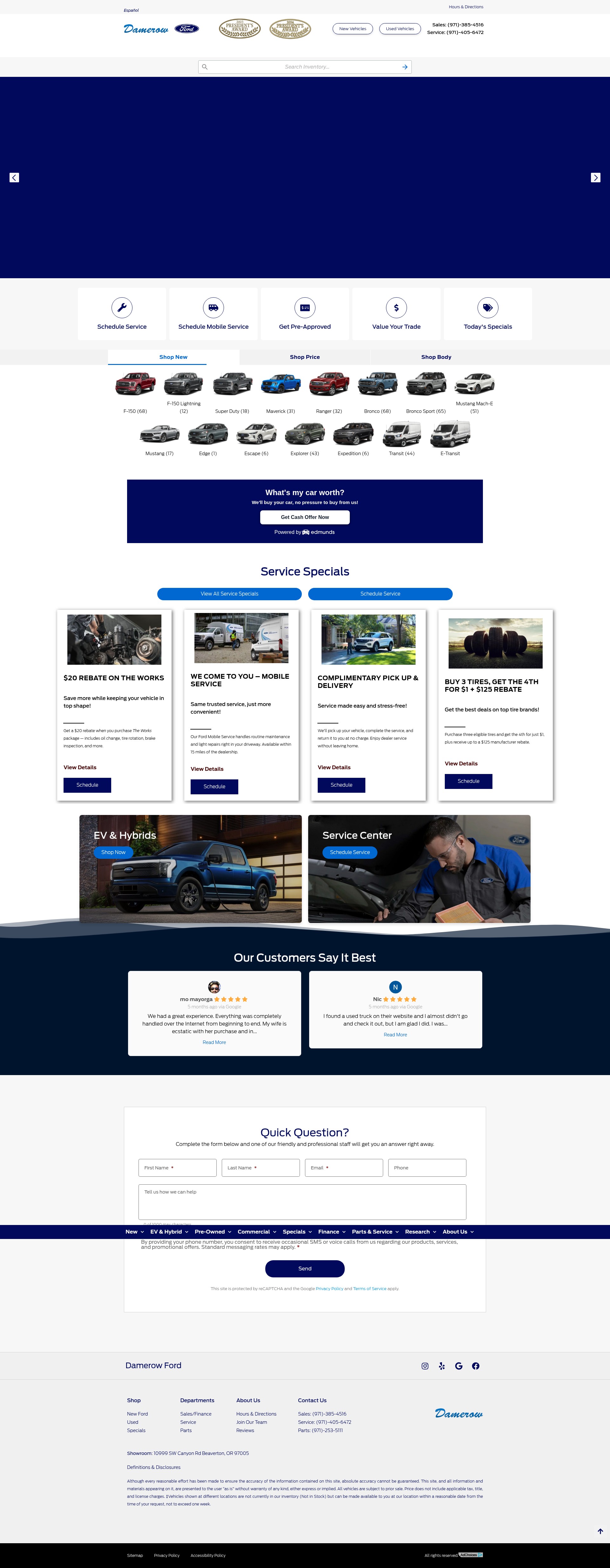Screenshot of damerowford.com