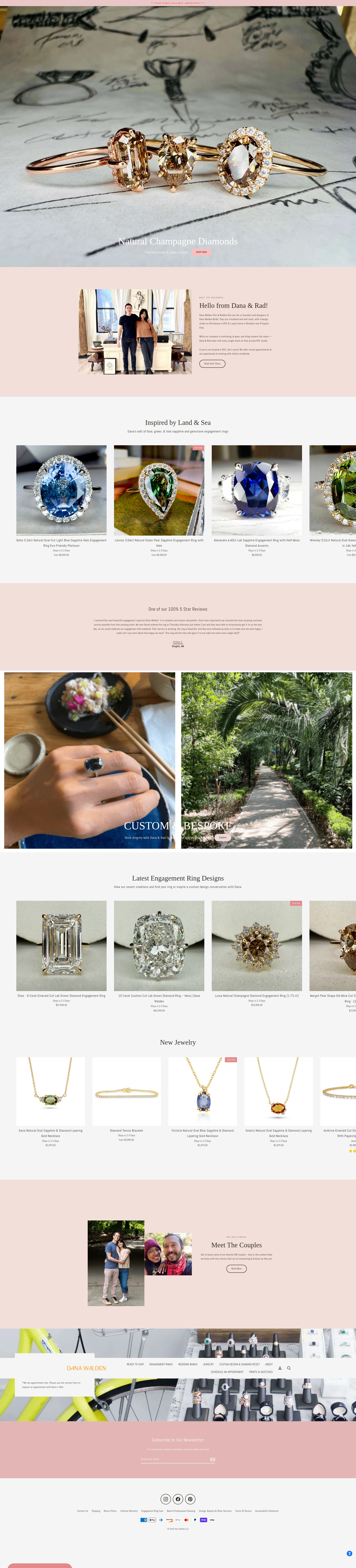 Screenshot of danawaldenbridal.com