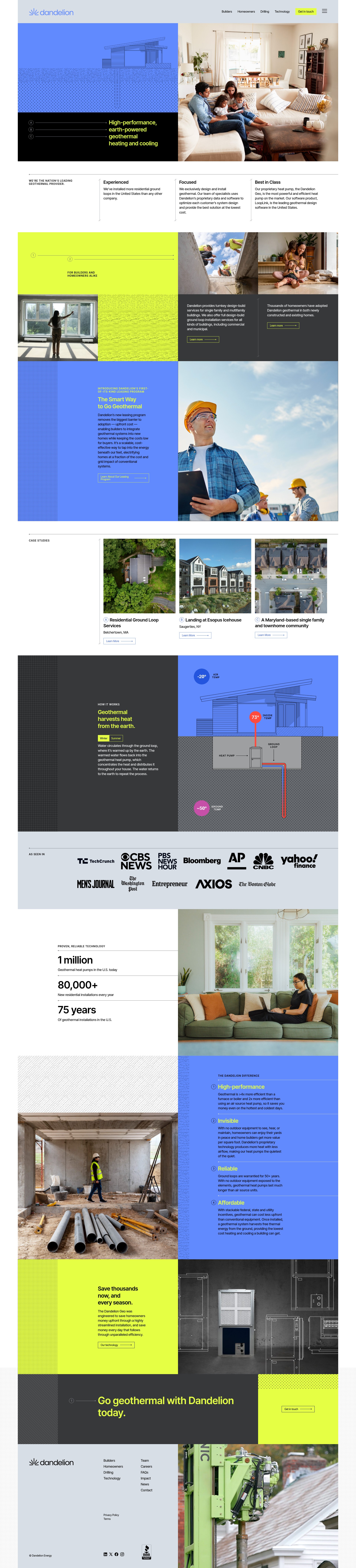 Screenshot of dandelionenergy.com