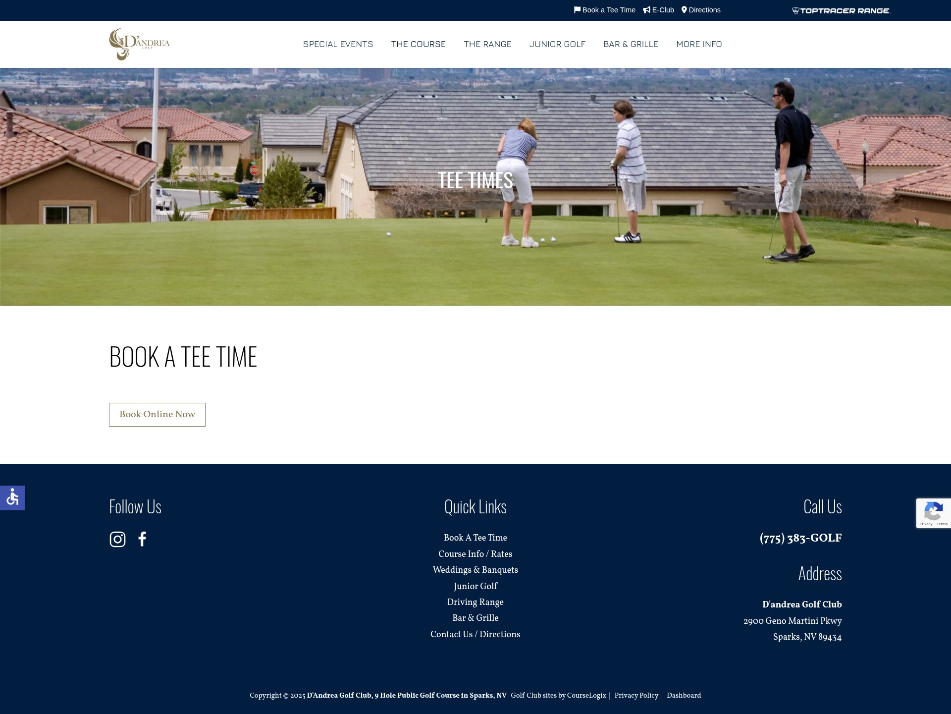 Screenshot of dandreagolfandresort.com