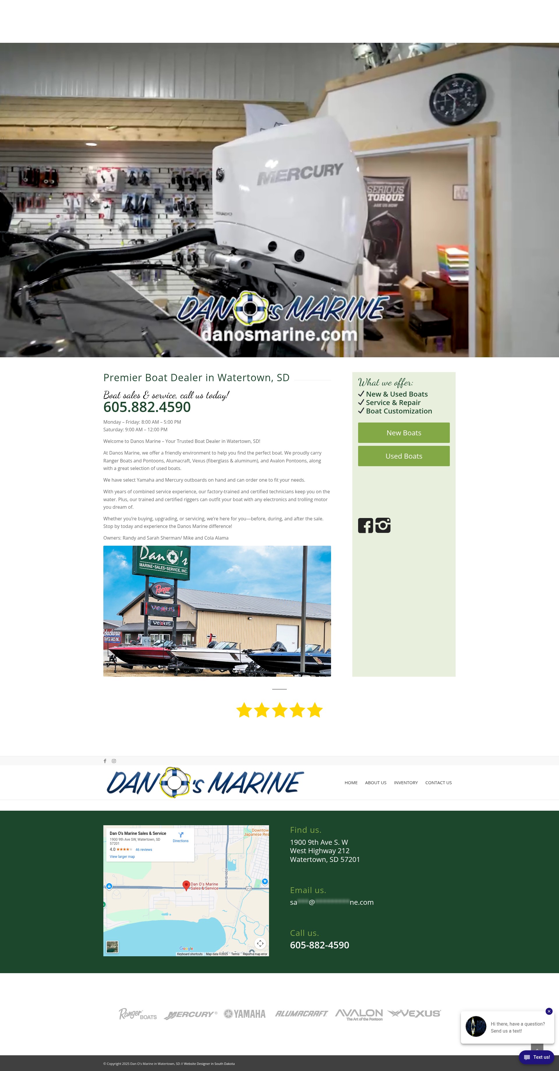Screenshot of danosmarine.com