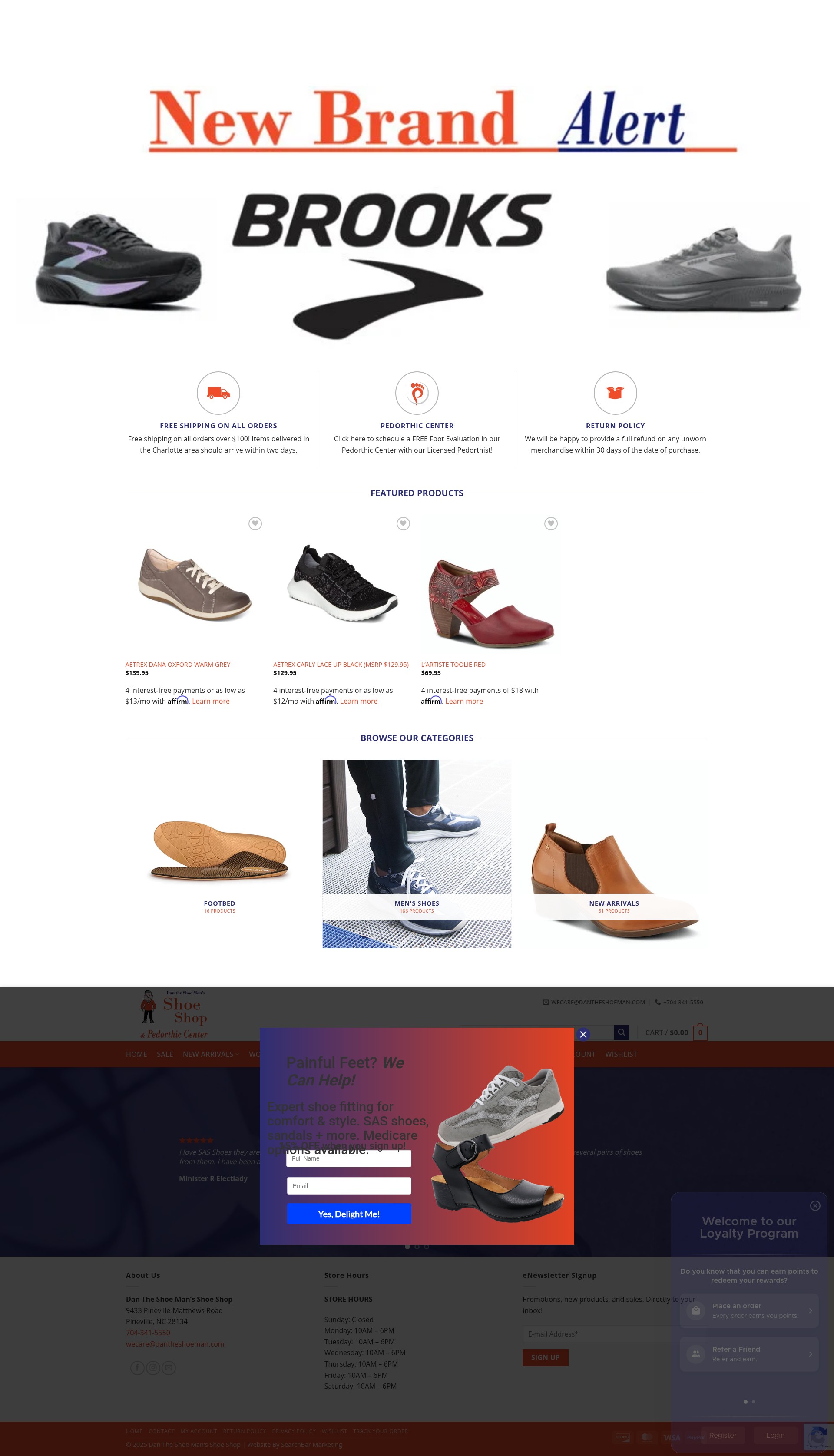 Screenshot of dantheshoeman.com
