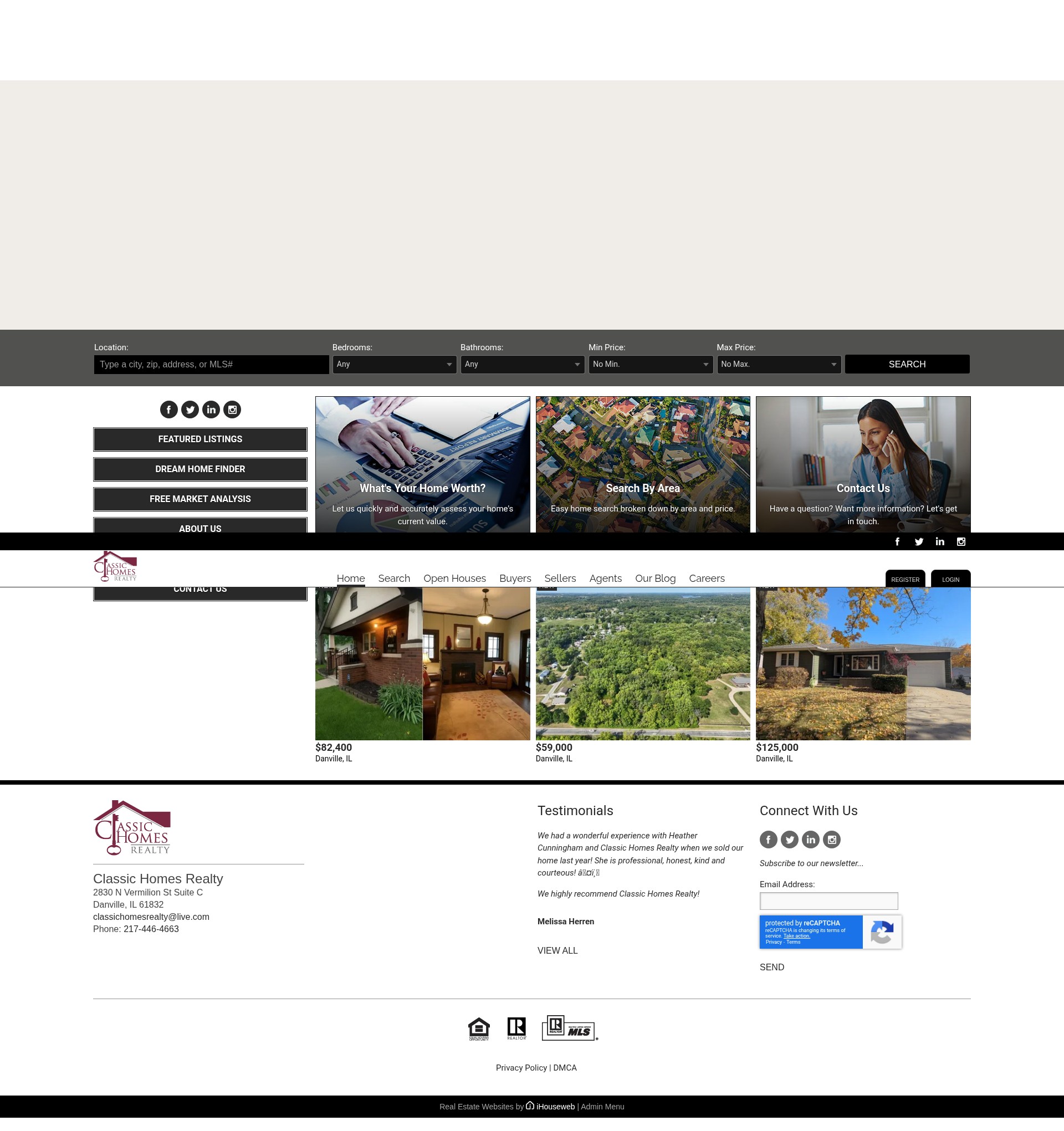 Screenshot of danvilleclassichomes.com