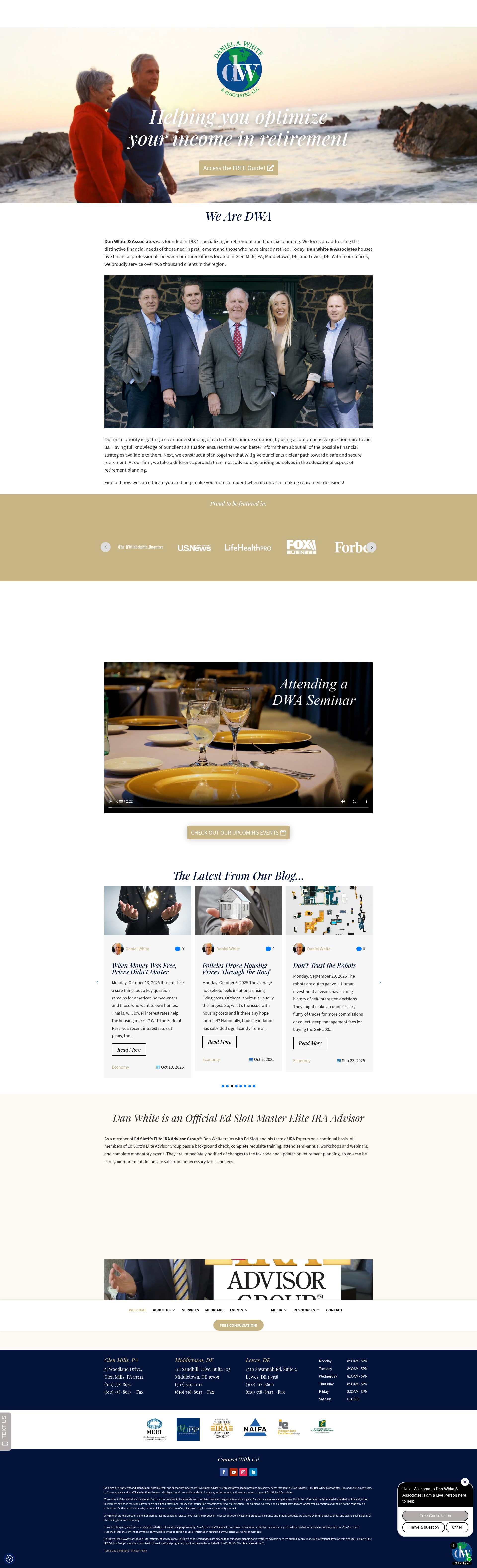 Screenshot of danwhiteandassociates.com