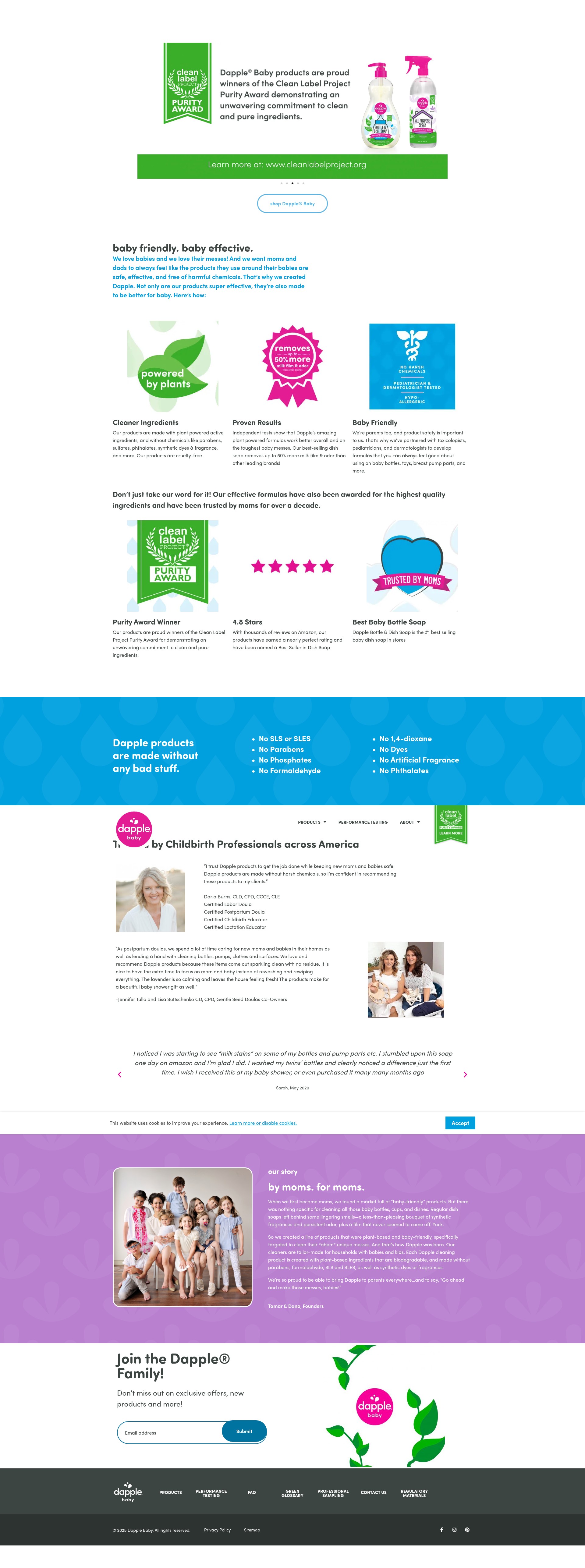 Screenshot of dapplebaby.com