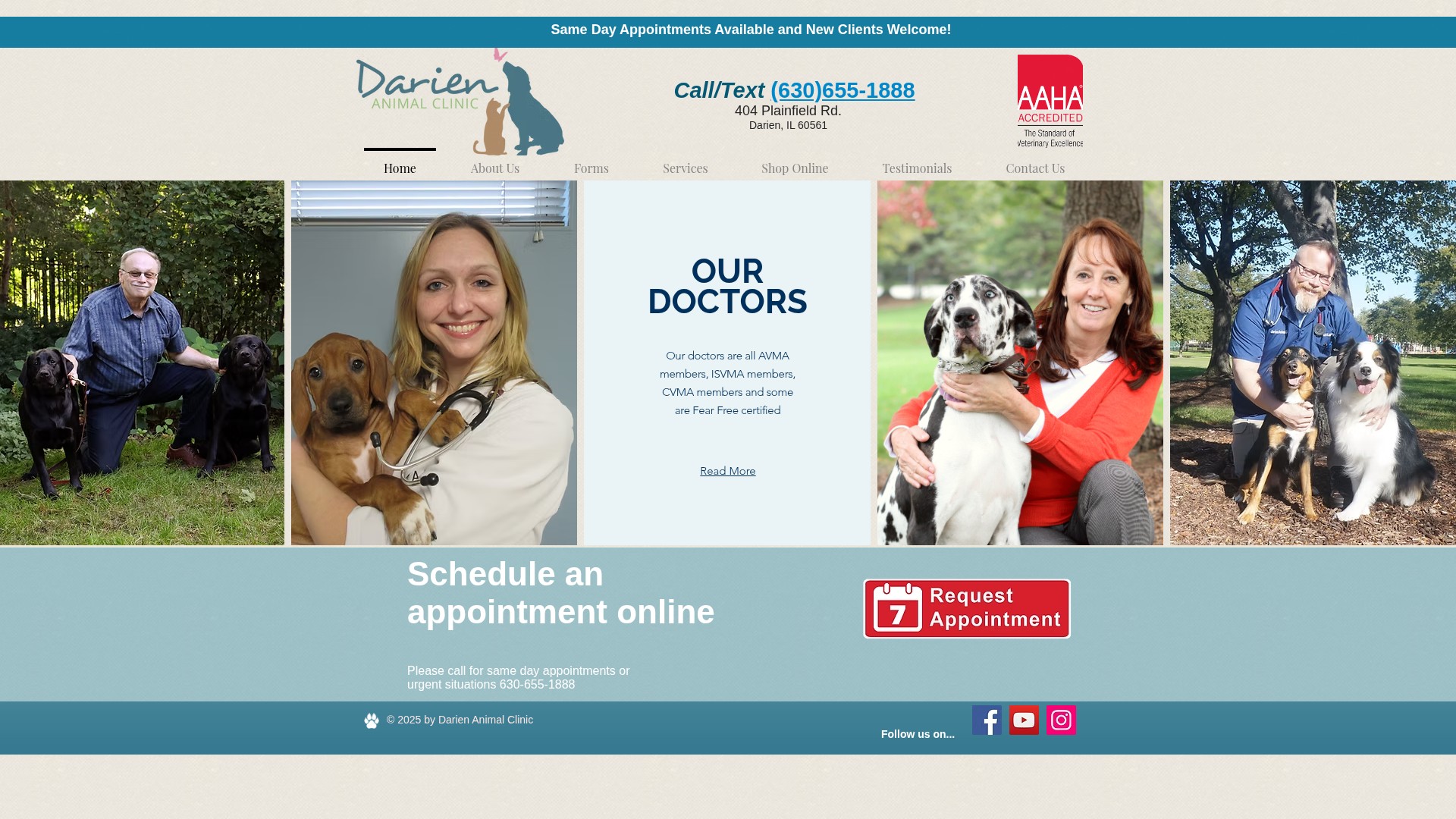 Screenshot of darienanimalclinic.net