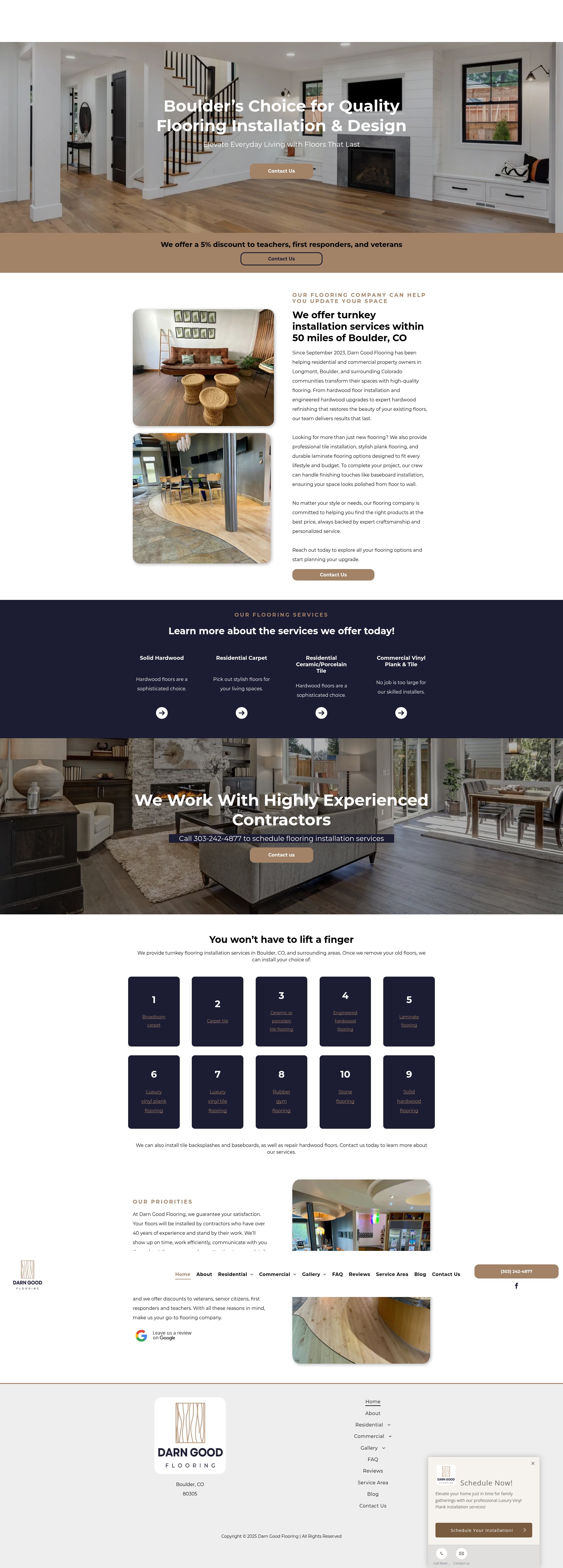 Screenshot of darngoodflooring.com