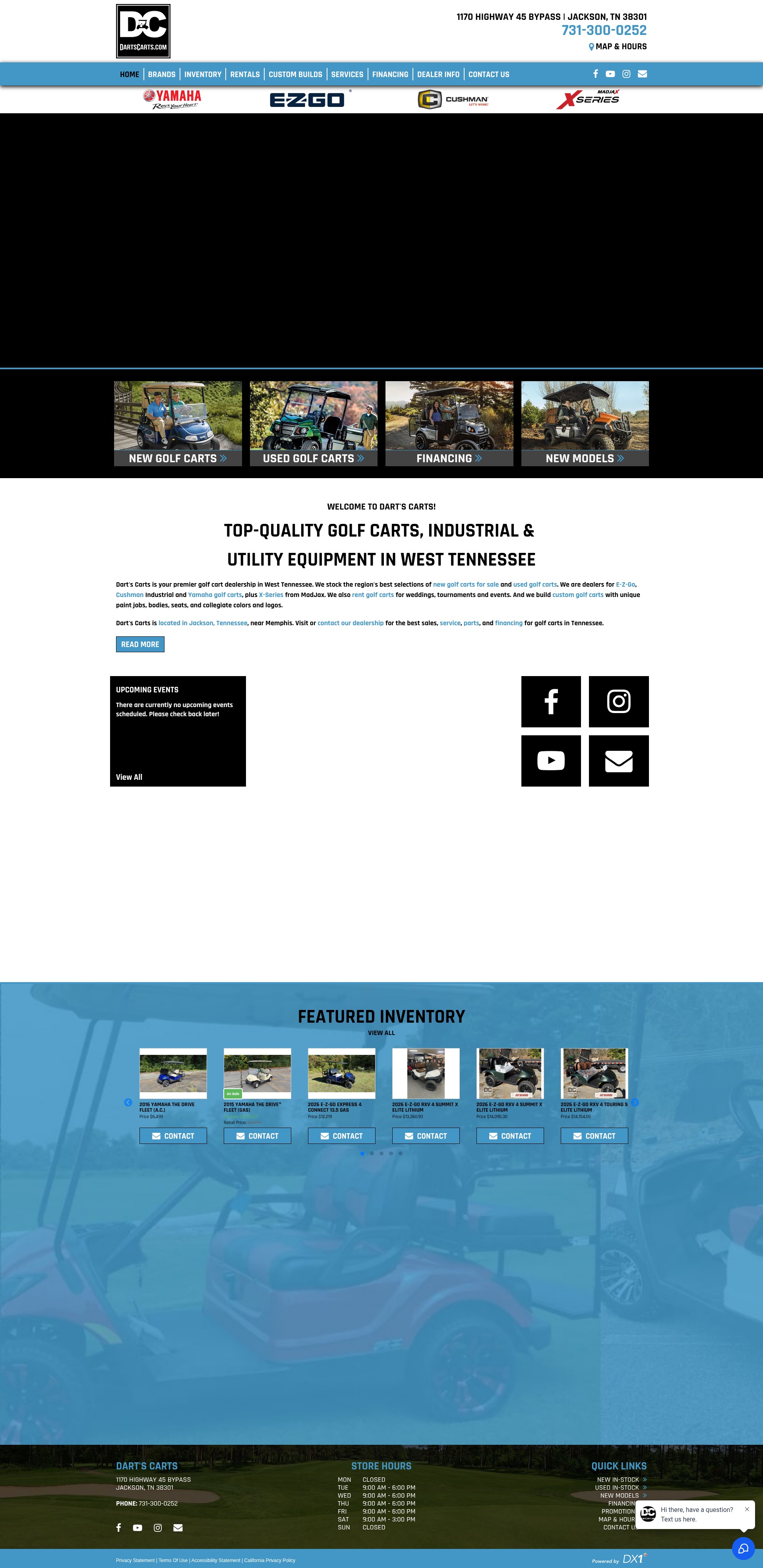 Screenshot of dartscarts.com