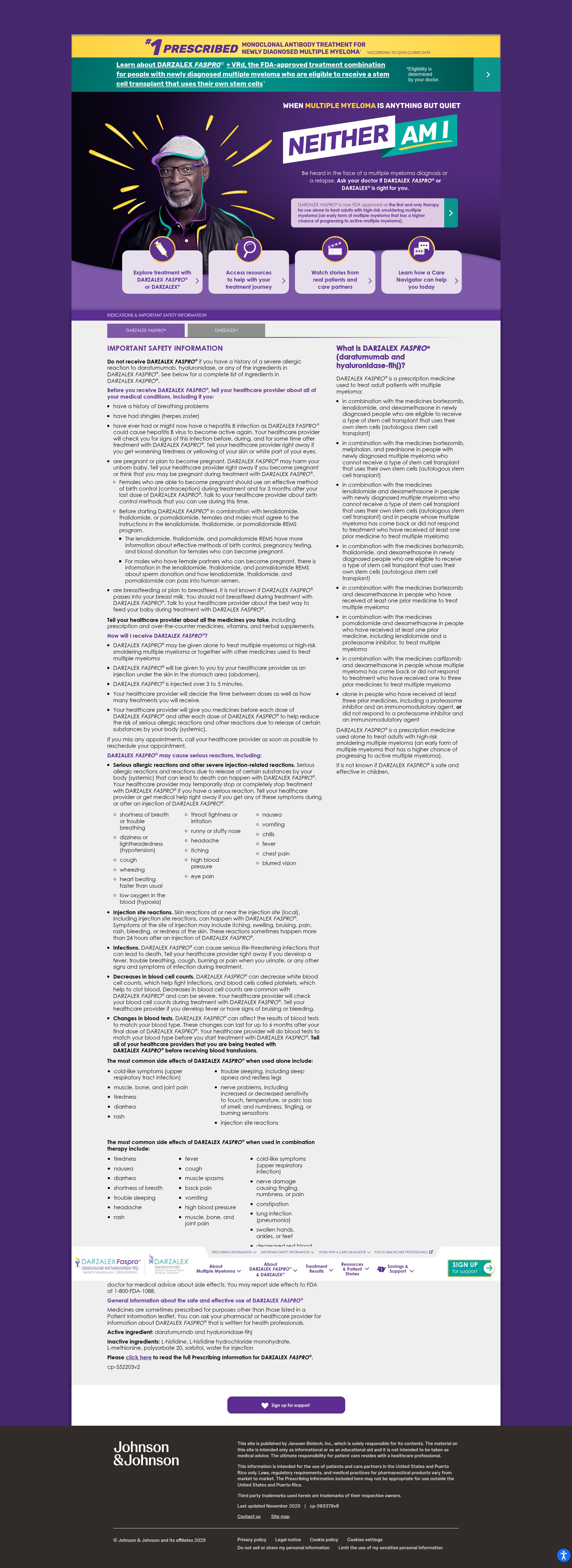 Screenshot of darzalex.com