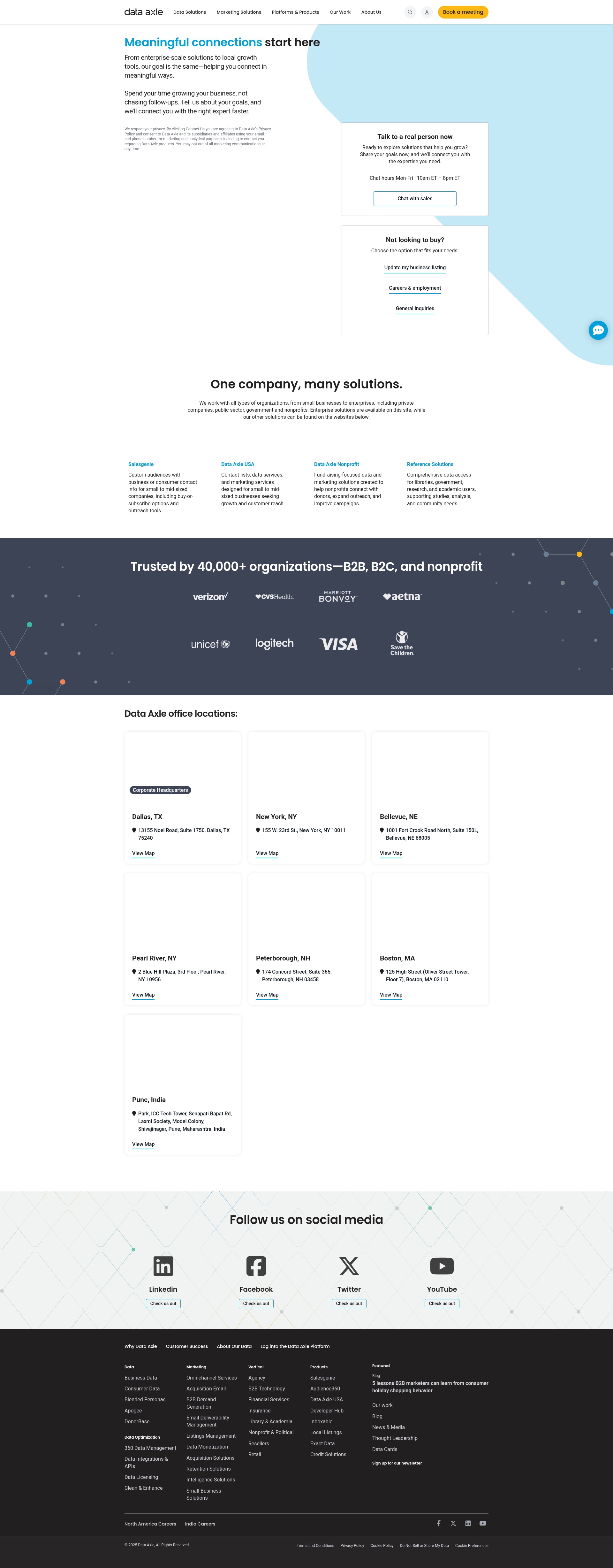 Screenshot of data-axle.com