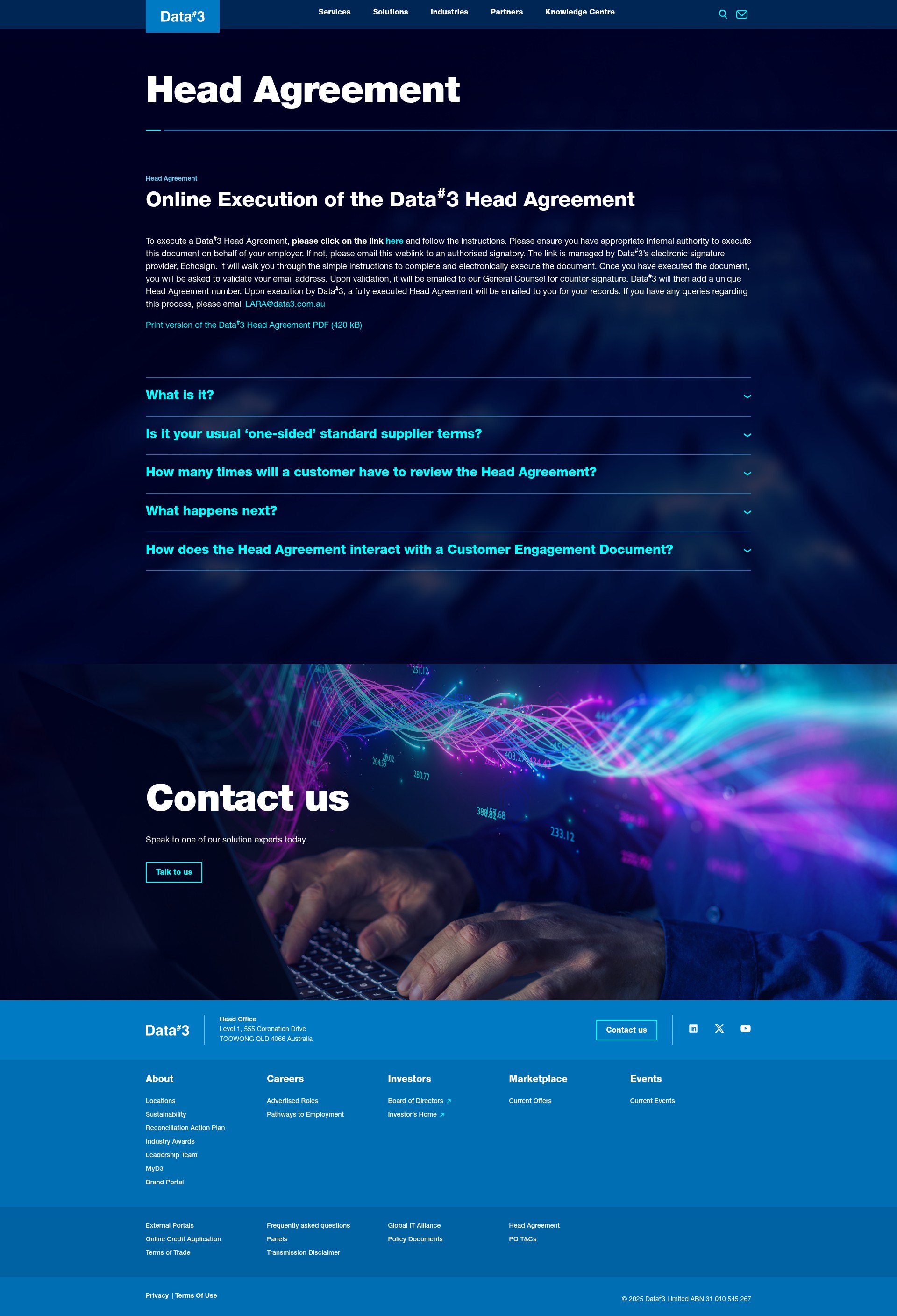 Screenshot of data3.com.au