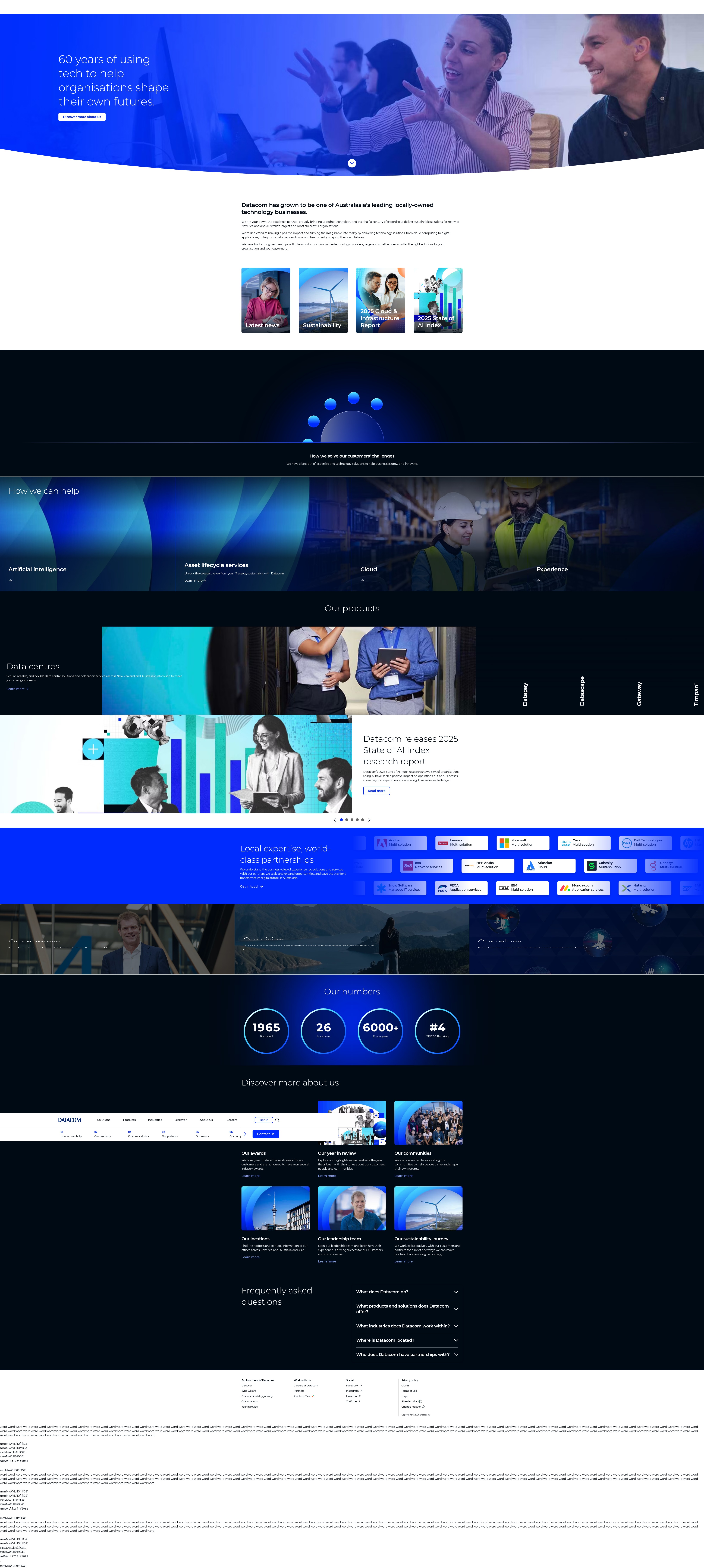 Screenshot of datacom.com