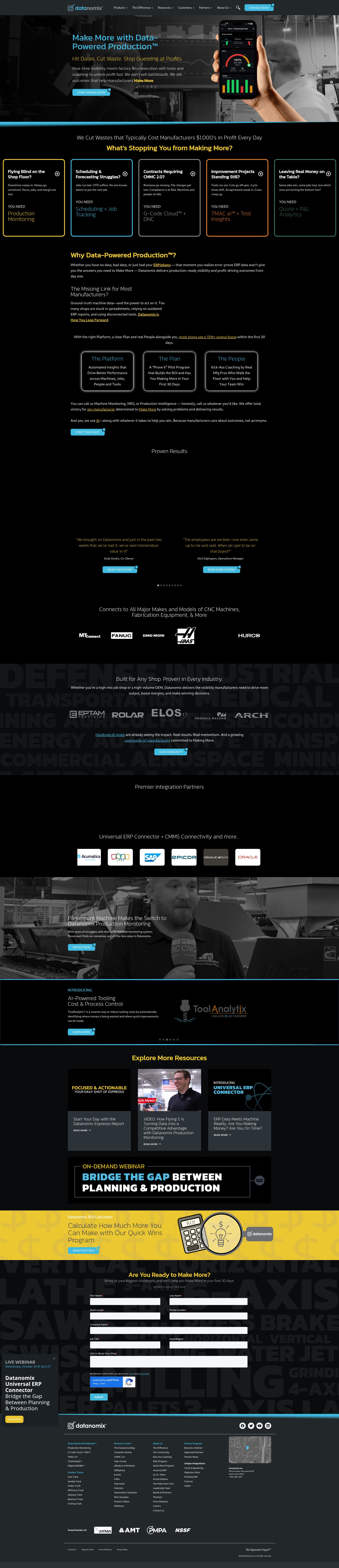 Screenshot of datanomix.io