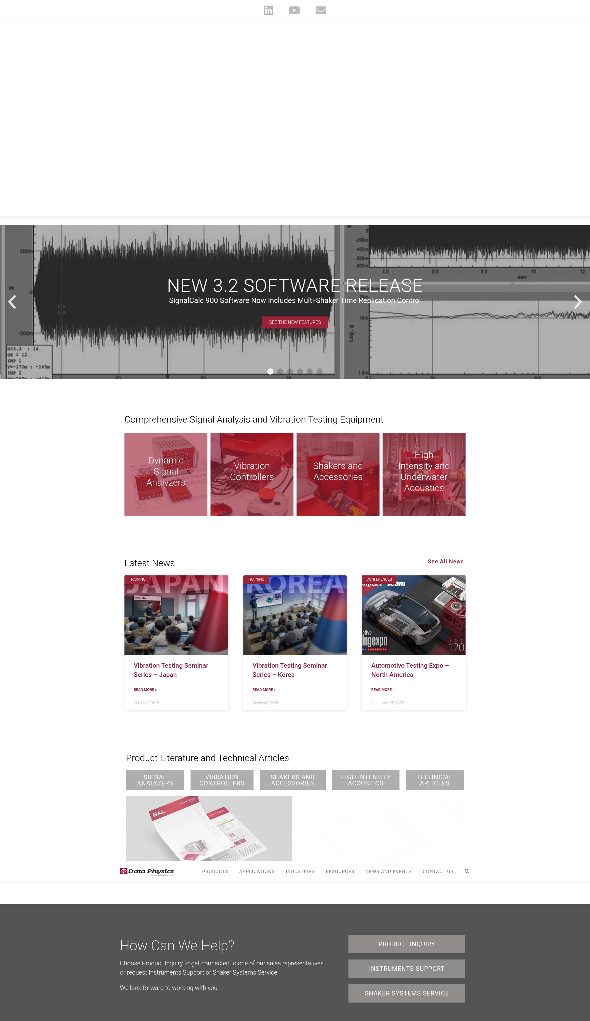 Screenshot of dataphysics.com