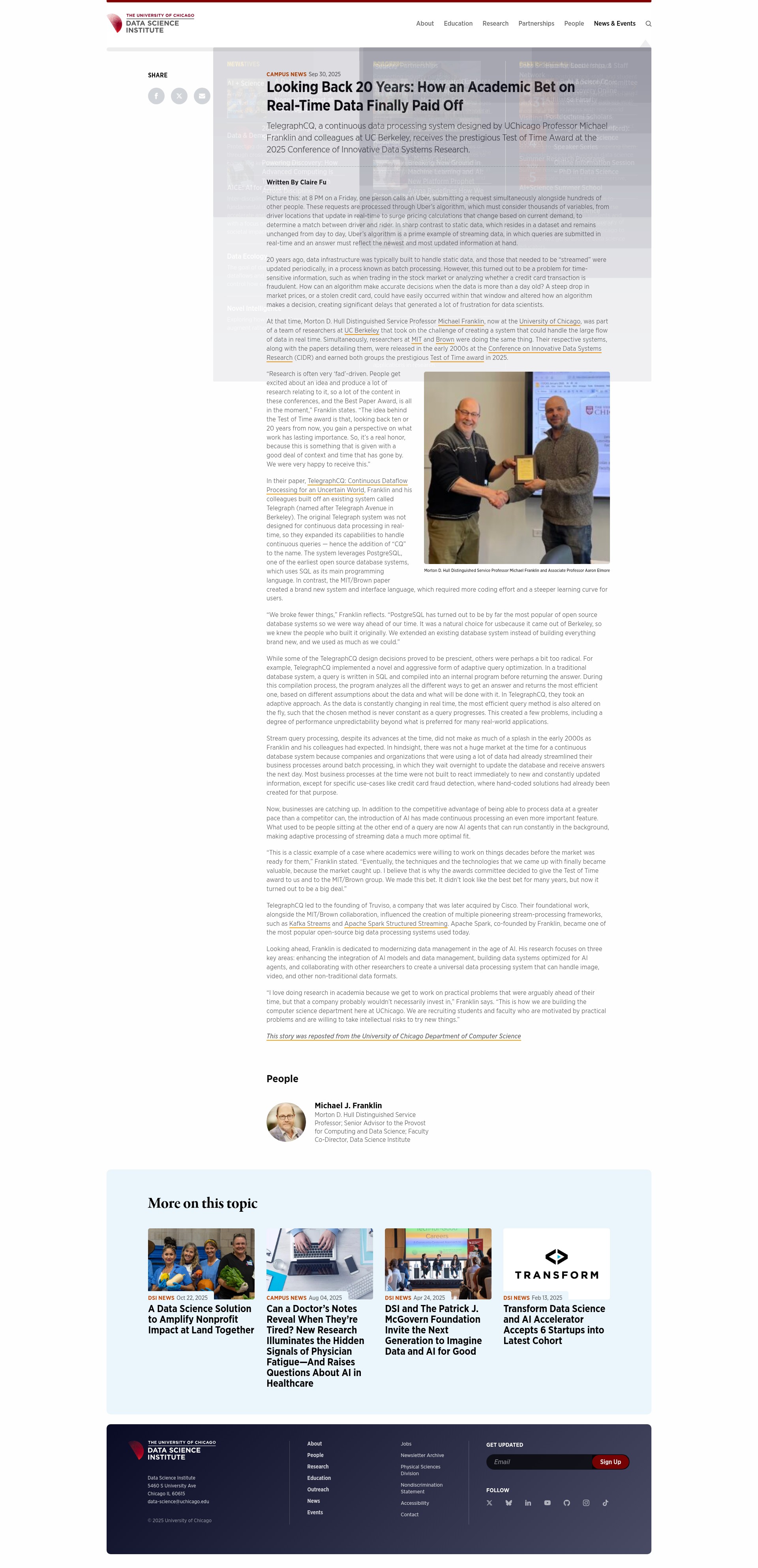 Screenshot of datascience.uchicago.edu