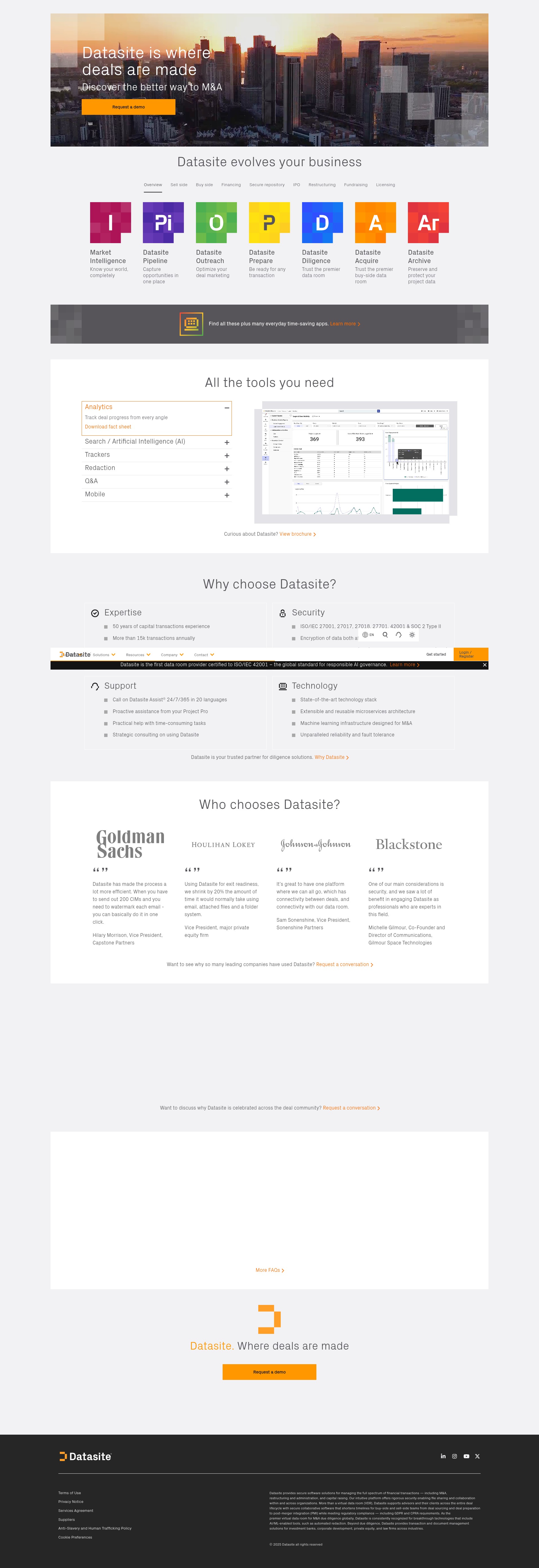 Screenshot of datasite.com