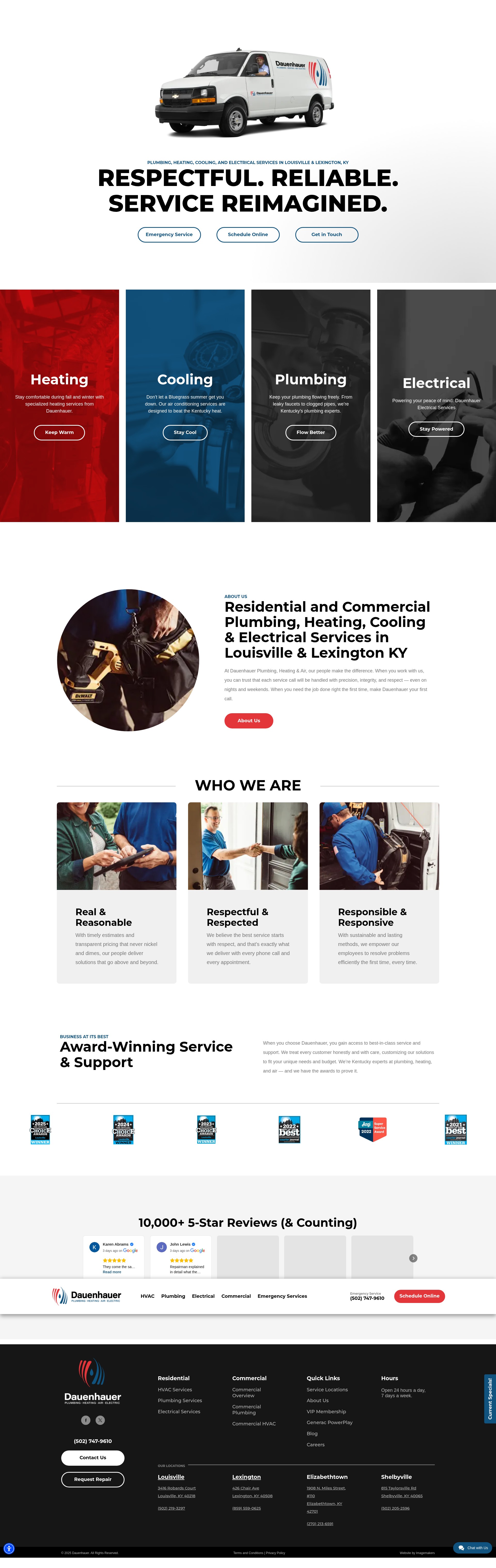 Screenshot of dauenhauerplumbing.com