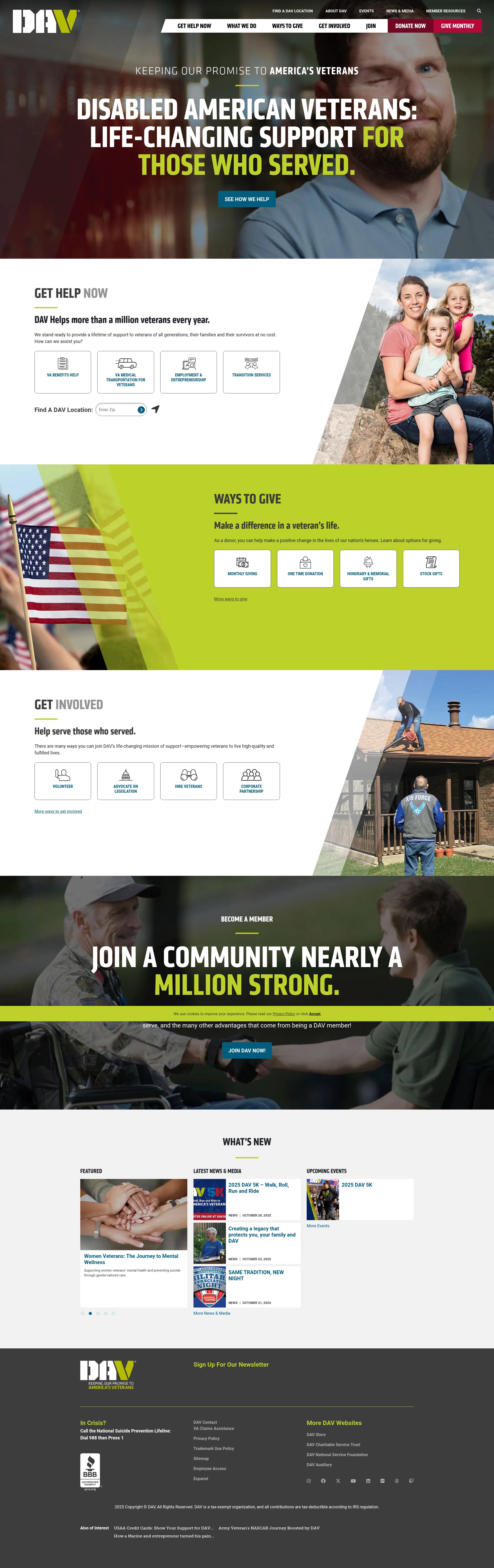 Screenshot of dav.org