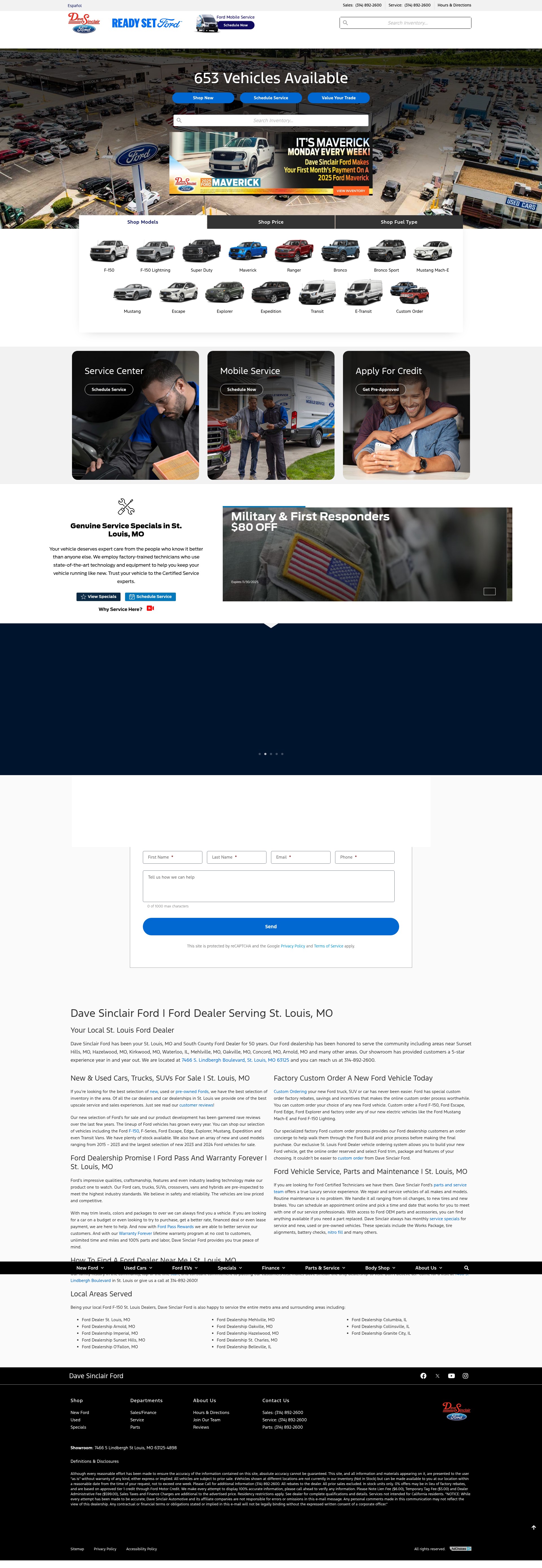 Screenshot of davesinclairford.com