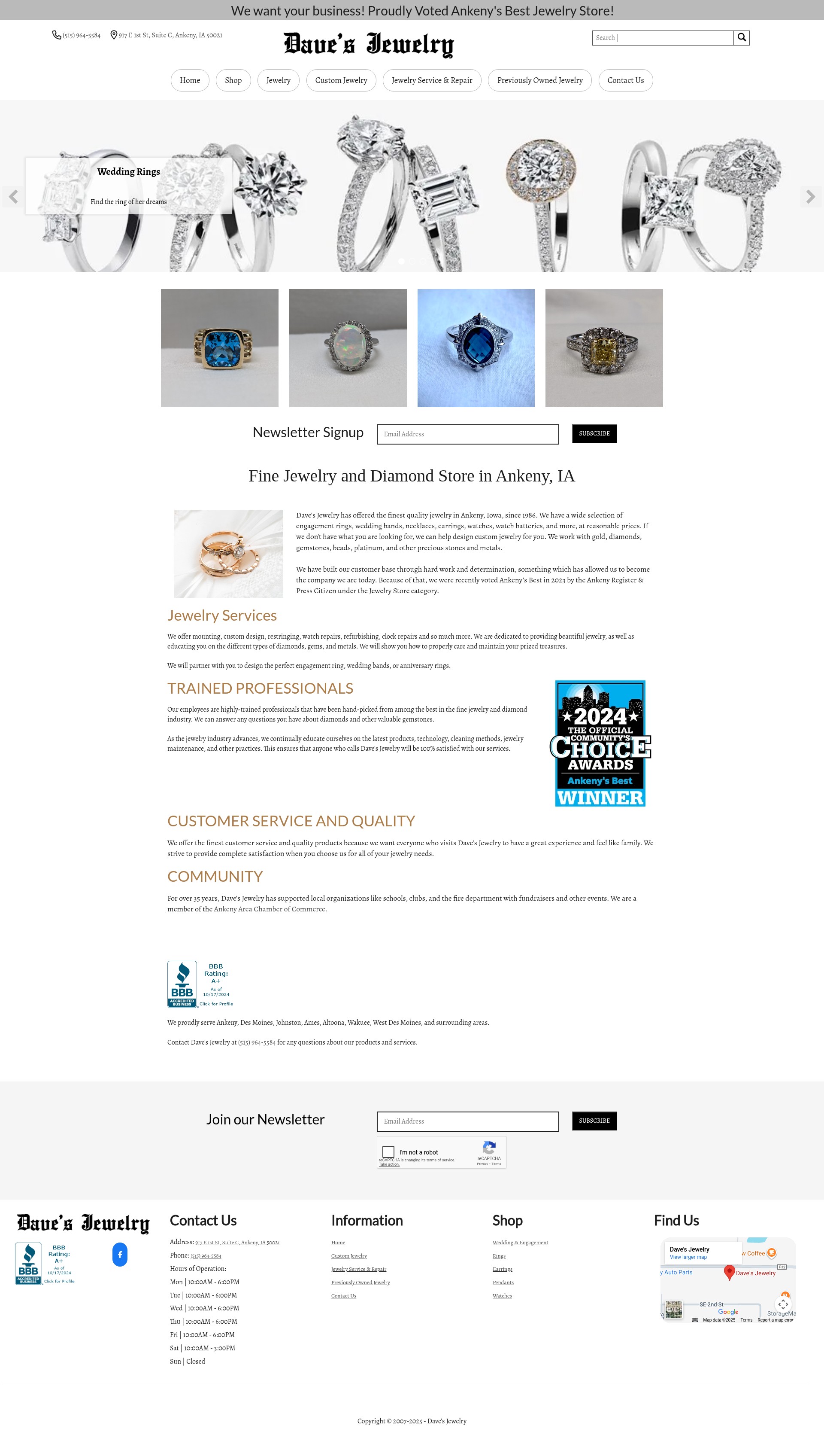 Screenshot of davesjewelry.com