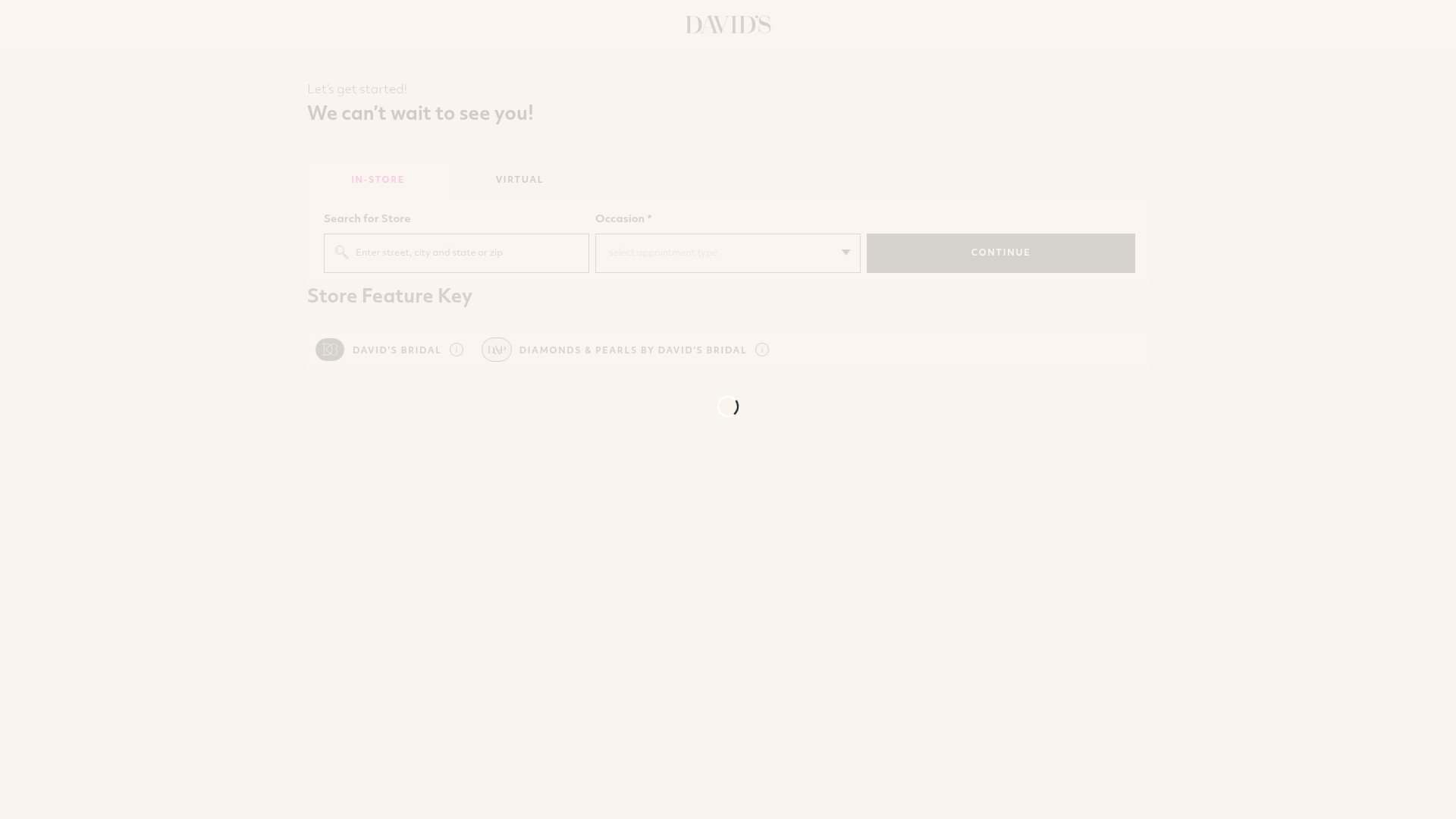 Screenshot of davidsbridal.com