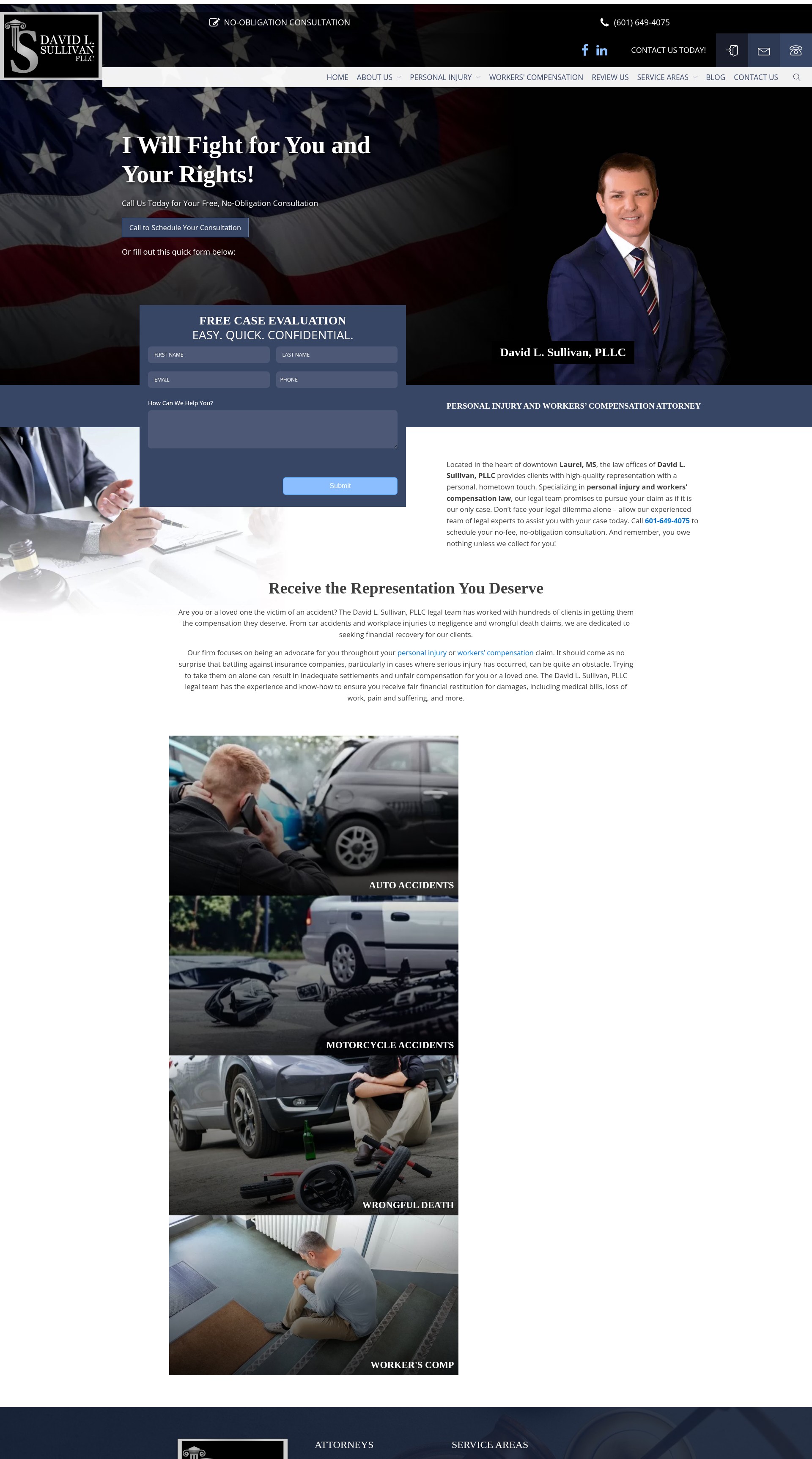 Screenshot of davidsullivanlaw.com