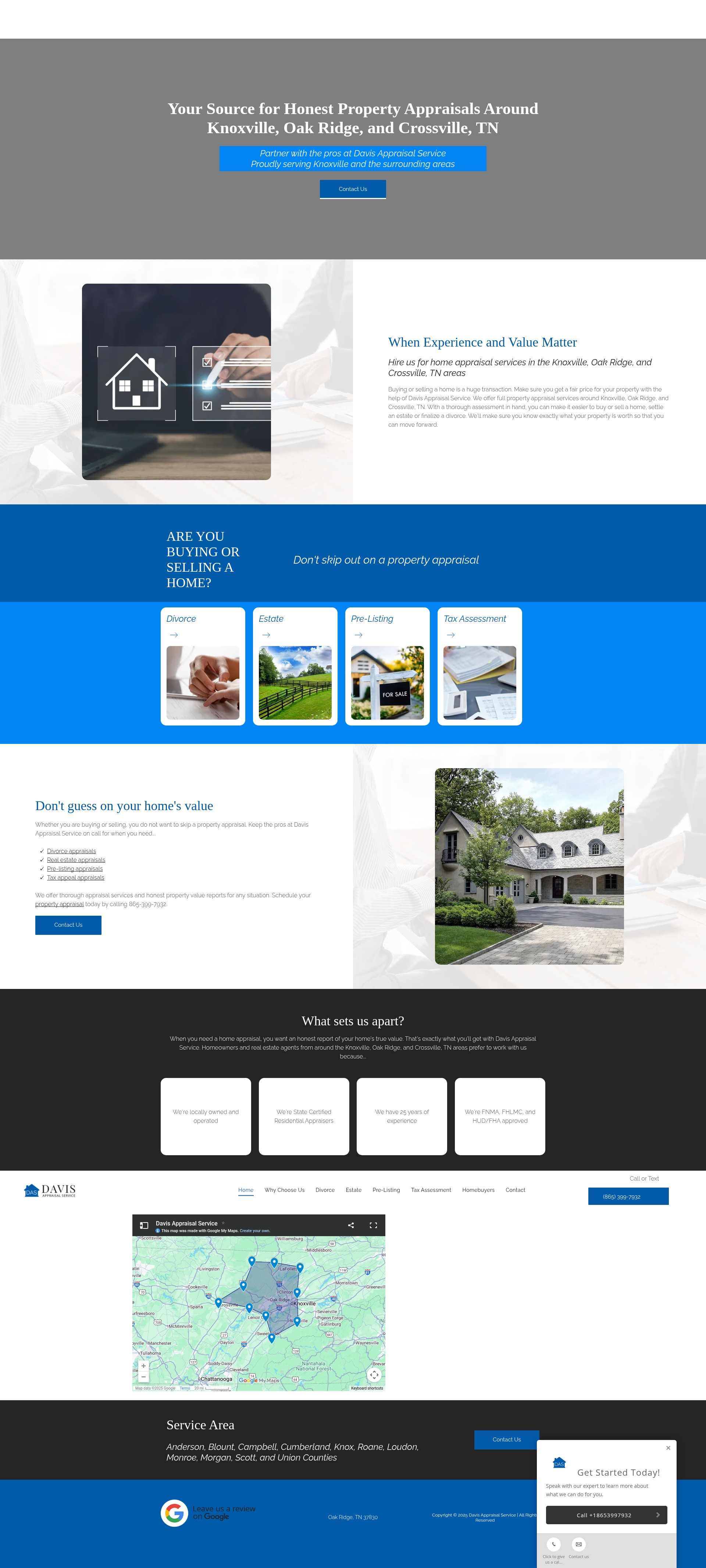 Screenshot of davisappraisalservice.net