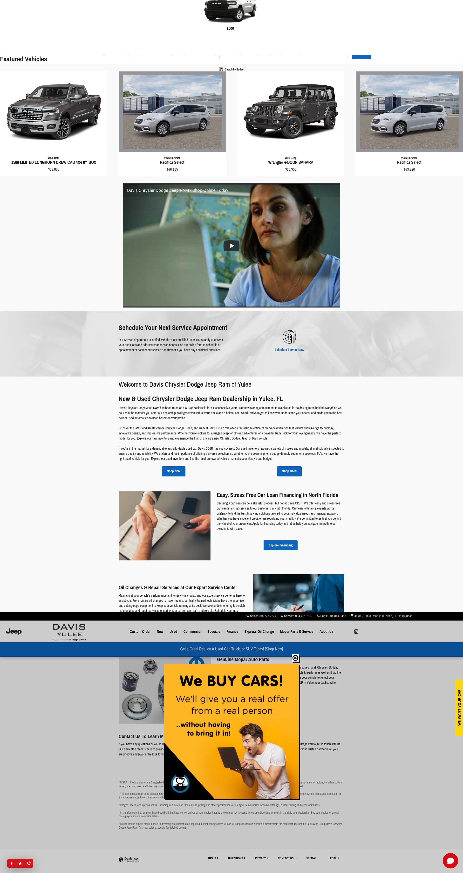 Screenshot of daviscdjr.com