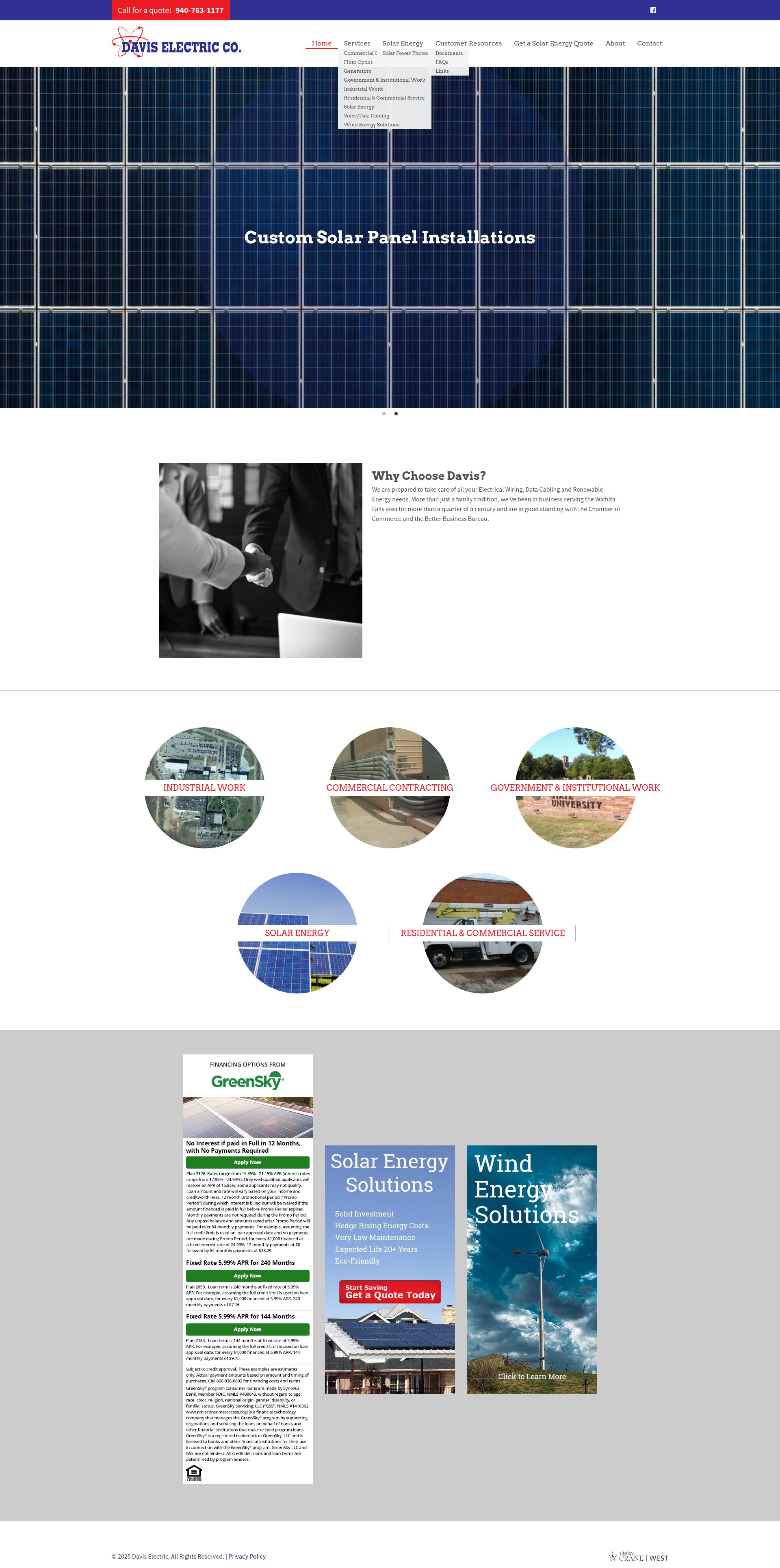 Screenshot of daviselectric.com