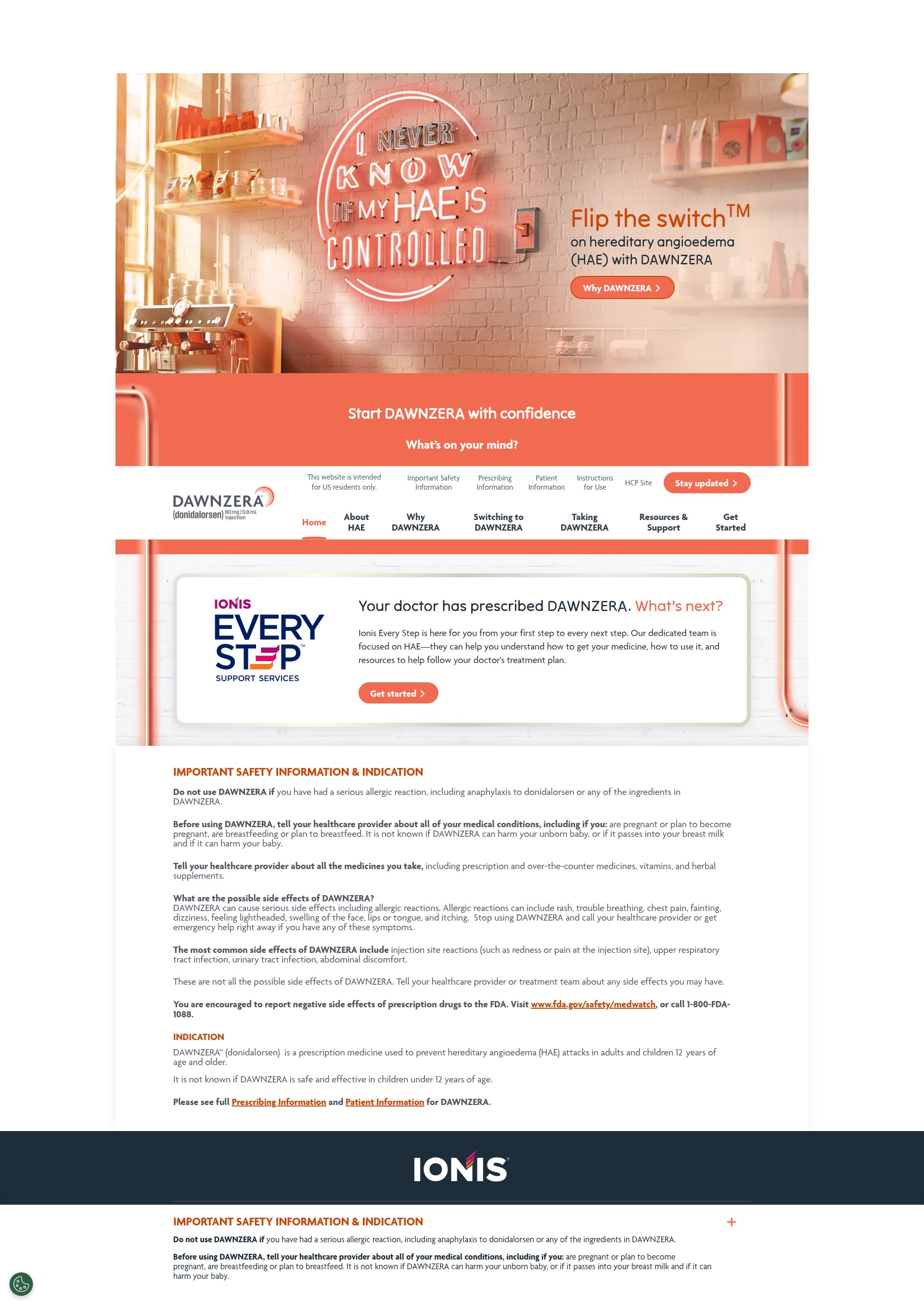 Screenshot of dawnzera.com