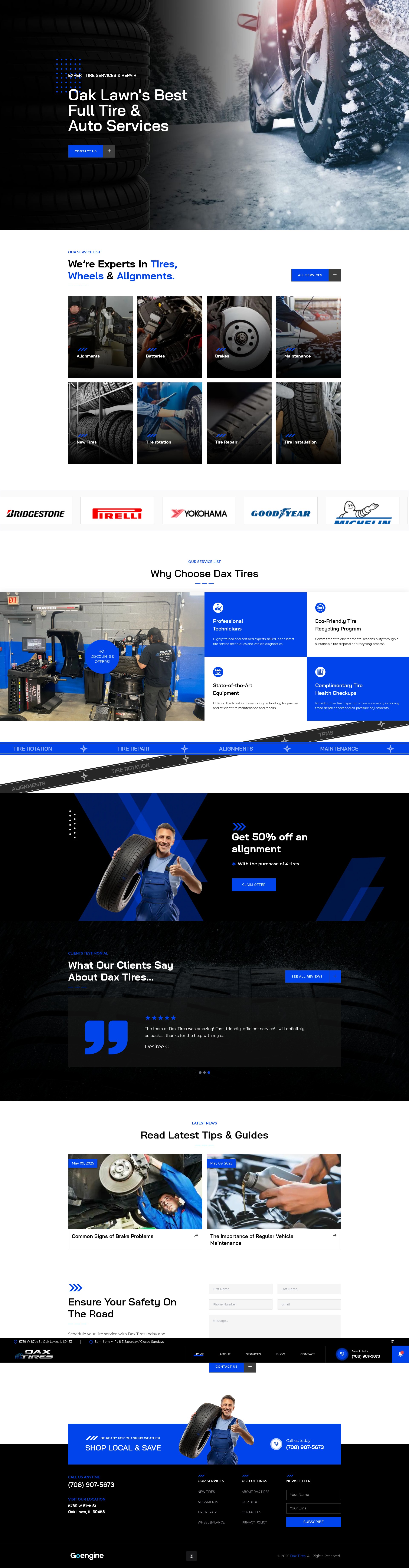Screenshot of daxtires.com